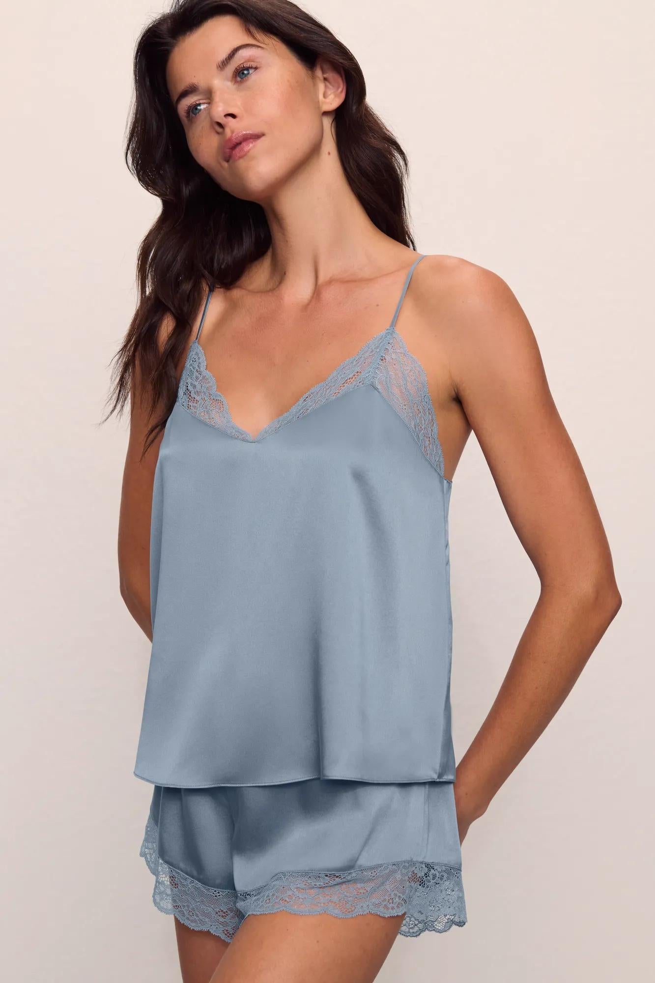 Washable Silk Lace Cami & Short Set