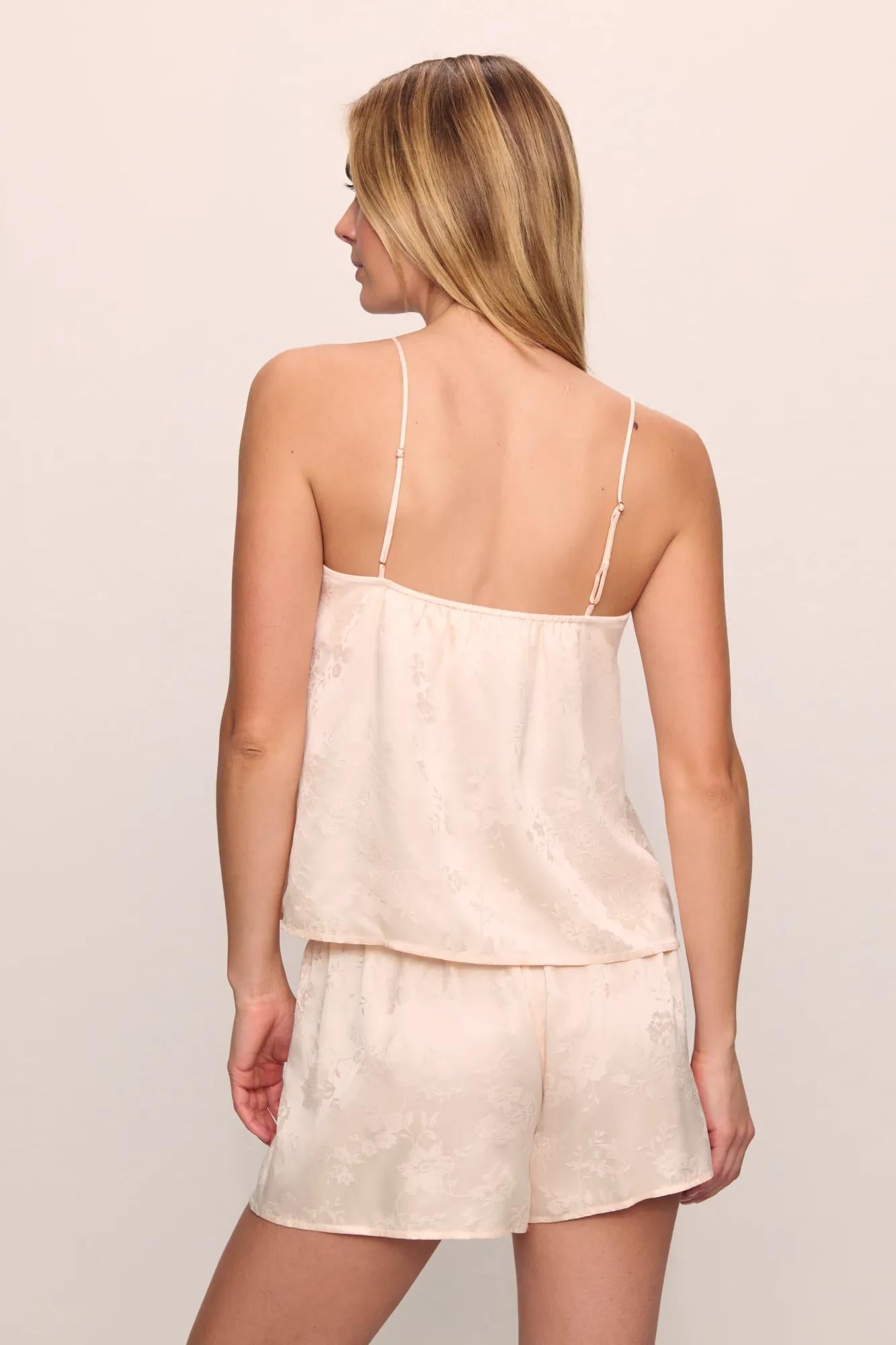 Washable Silk Jacquard Cami & Short PJ Set
