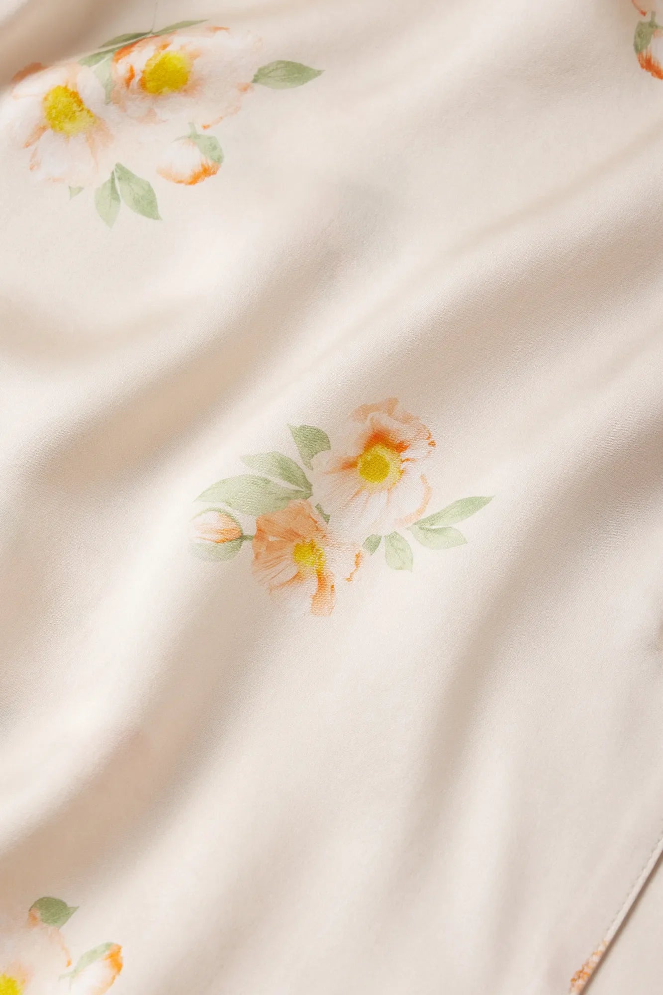 Inez Washable Silk Printed Long PJ Set