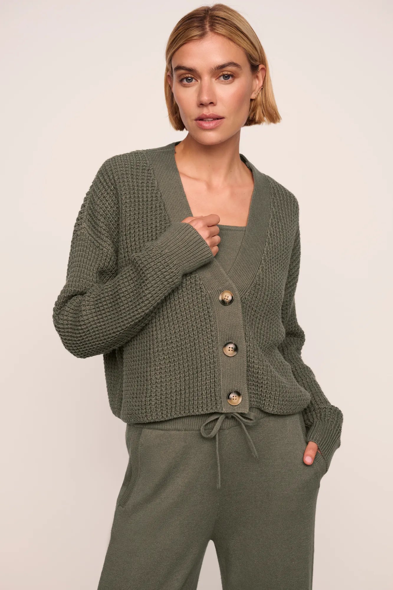 Recycled Sweater Cropped Cardigan