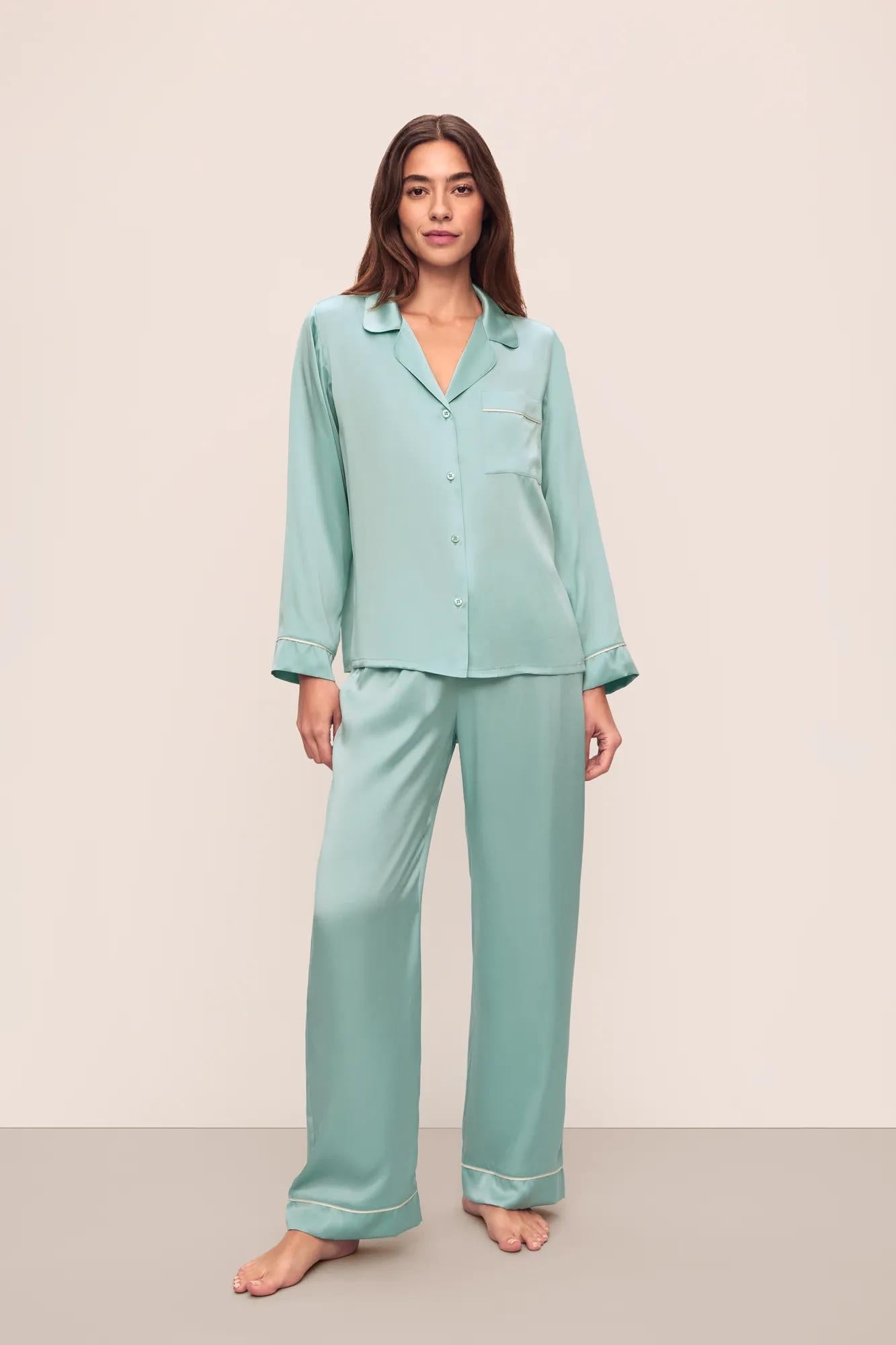 Inez Washable Silk Long PJ Set