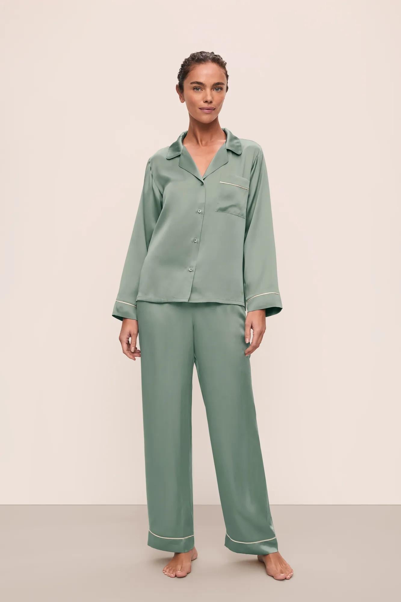 Inez Washable Silk Long PJ Set