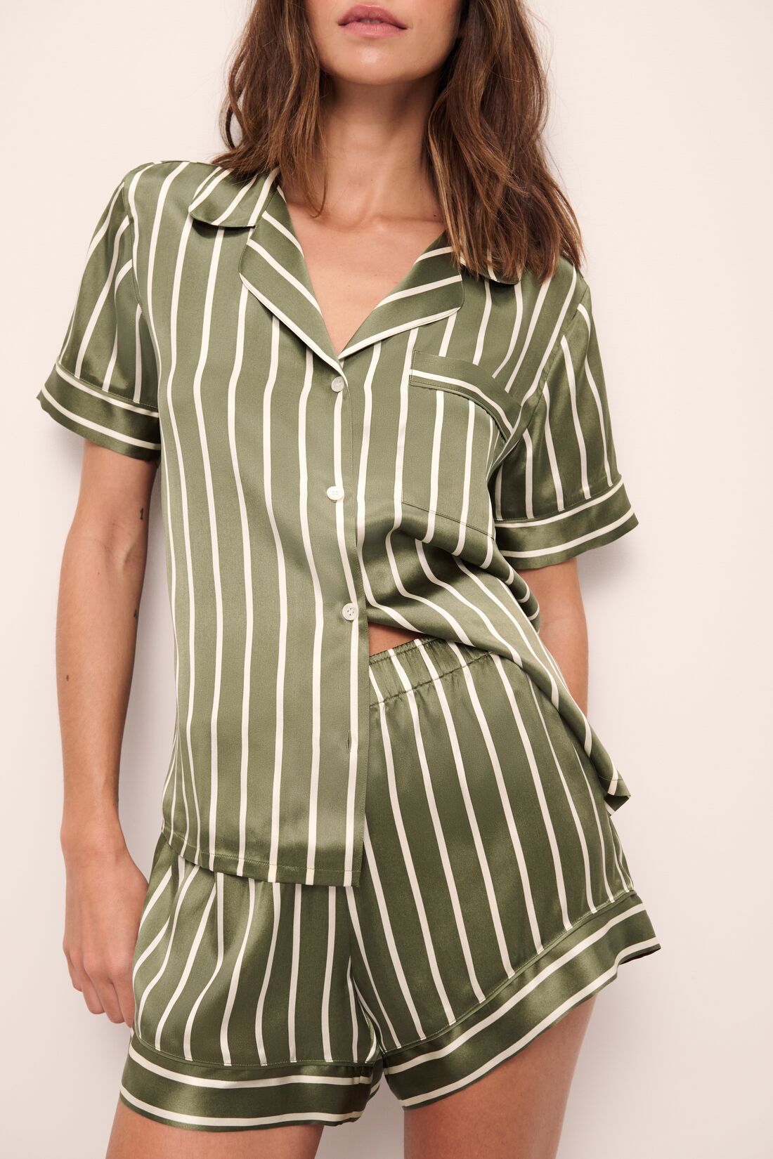 Inez Washable Silk Printed Short PJ Set