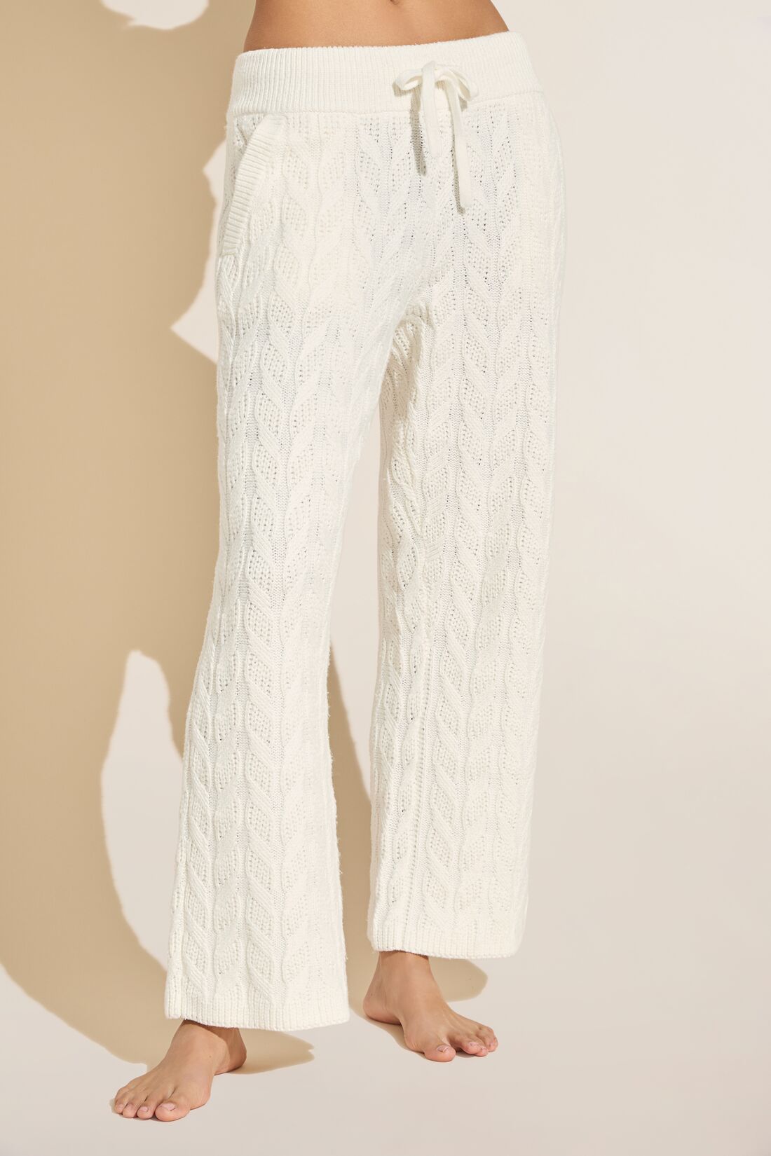 Cable Knit Recycled Sweater Straight Leg Pant