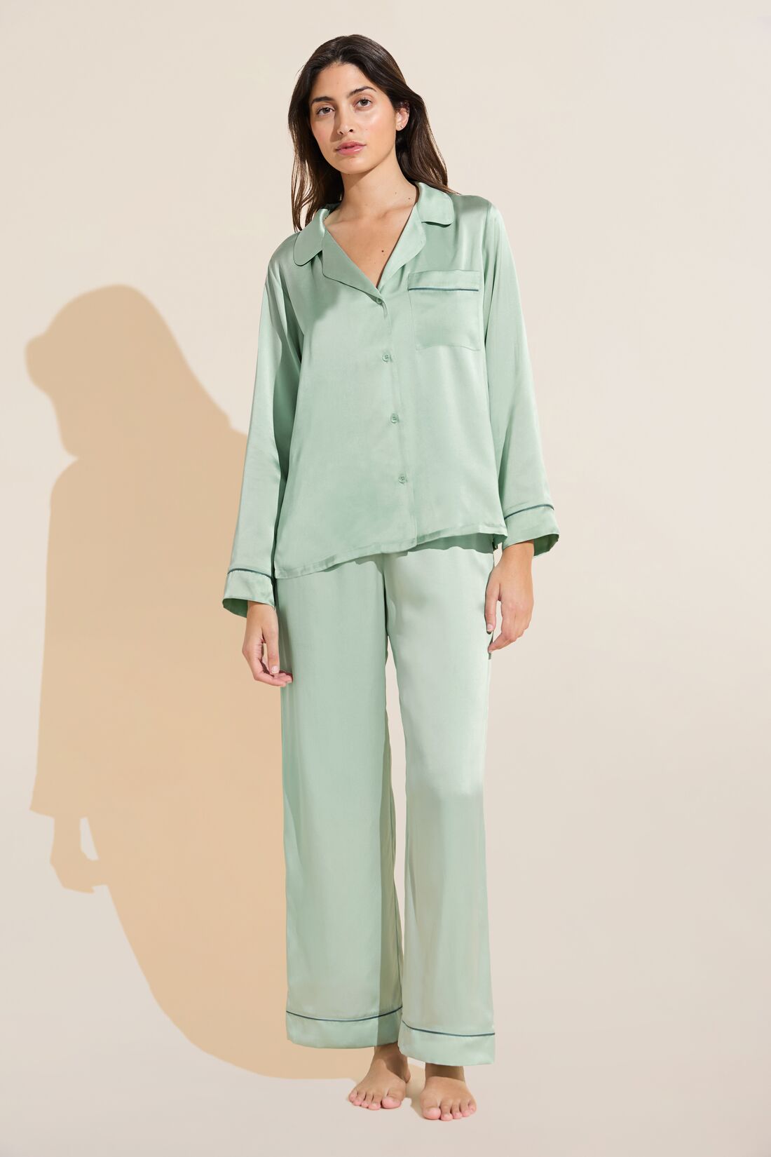 Inez Washable Silk Long PJ Set