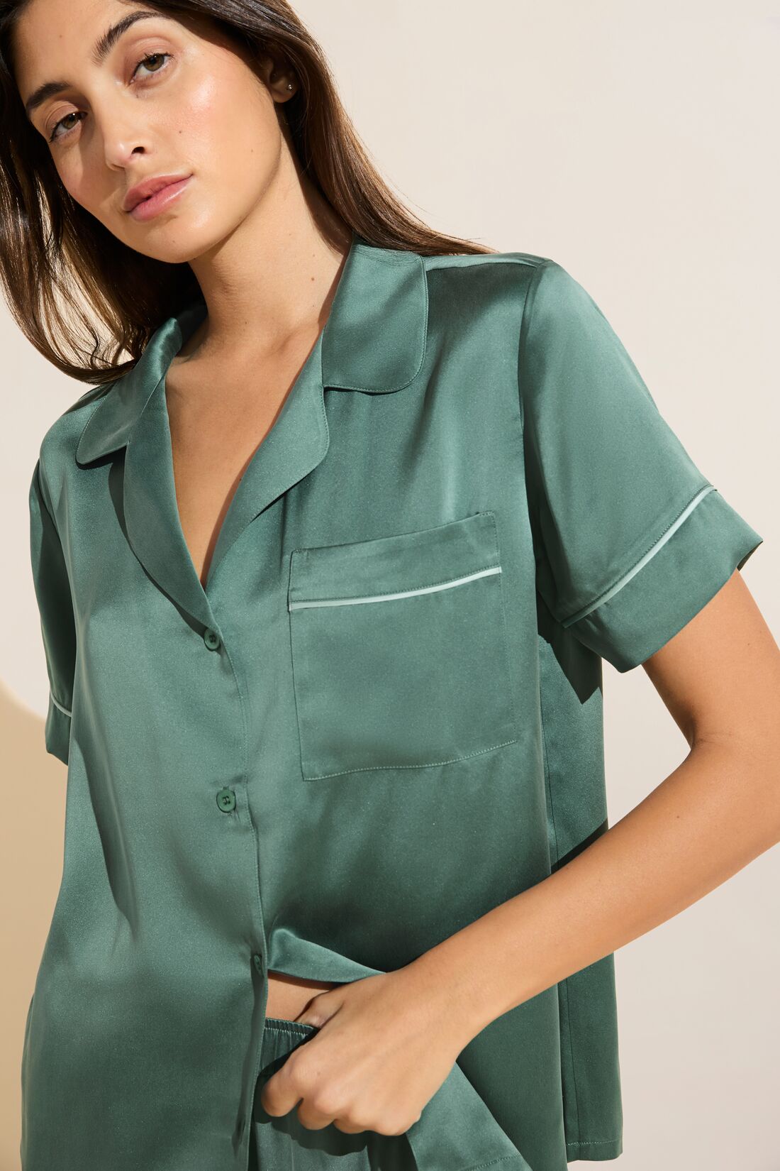 Inez Washable Silk Short PJ Set