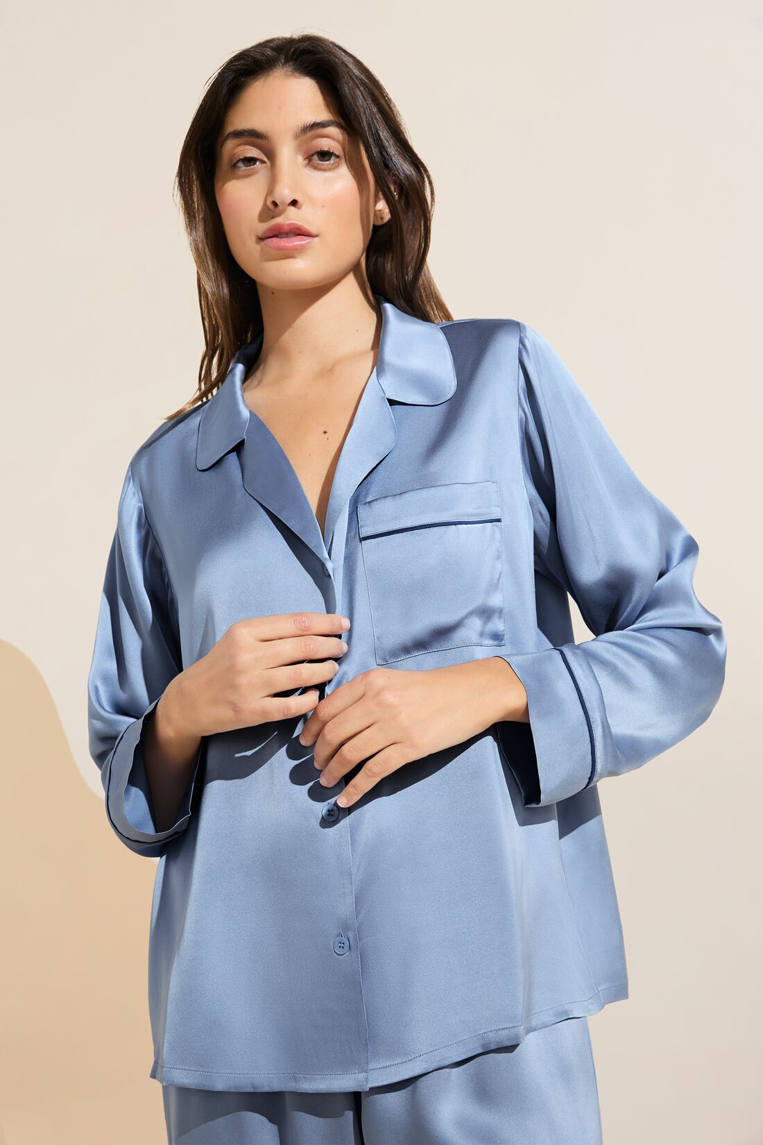 Inez Washable Silk Long PJ Set