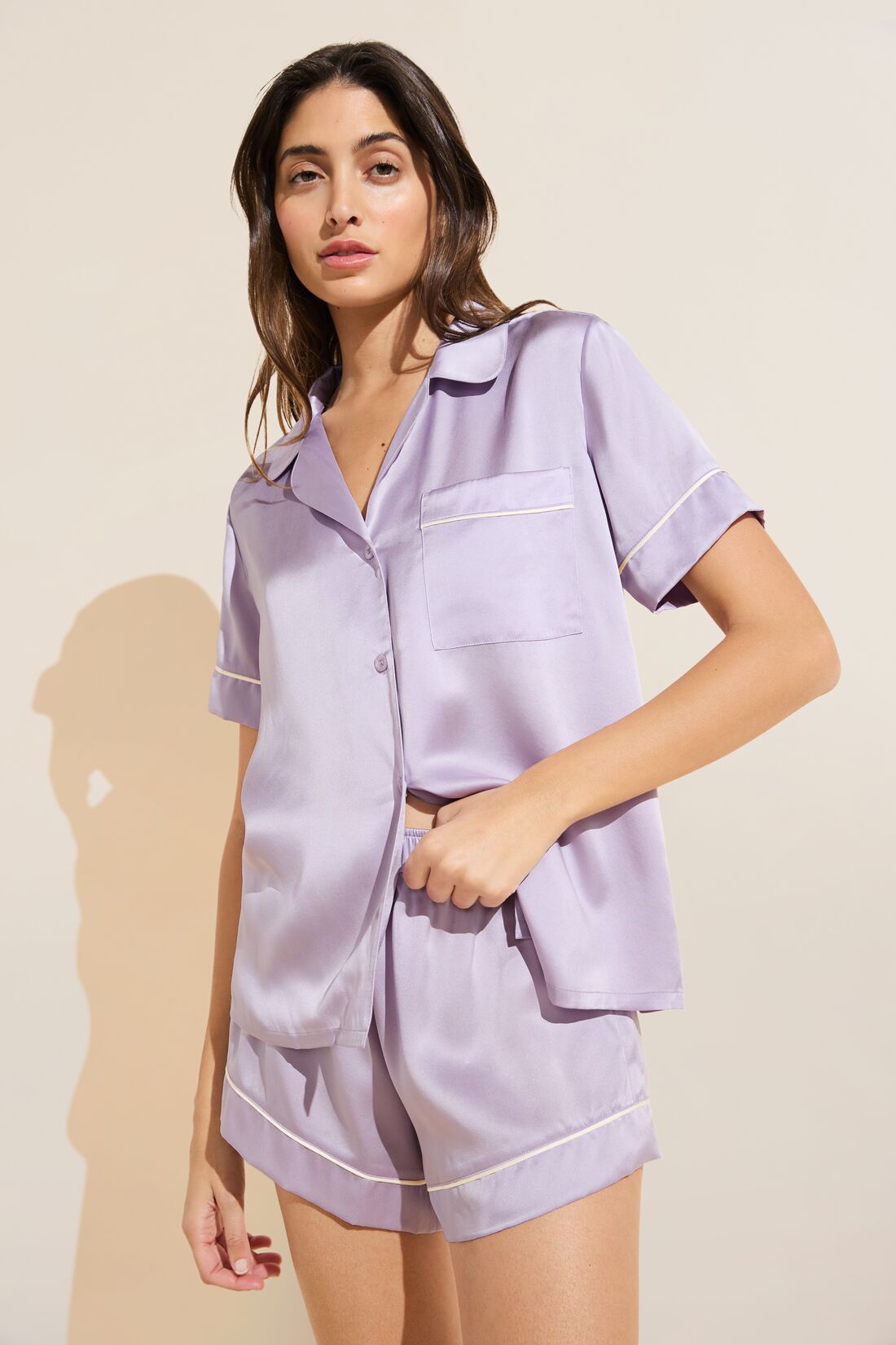 Inez Washable Silk Short PJ Set