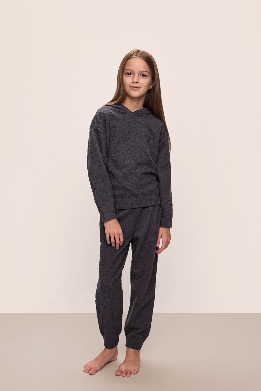 Kid's Recycled Boucle Hoodie & Jogger Set