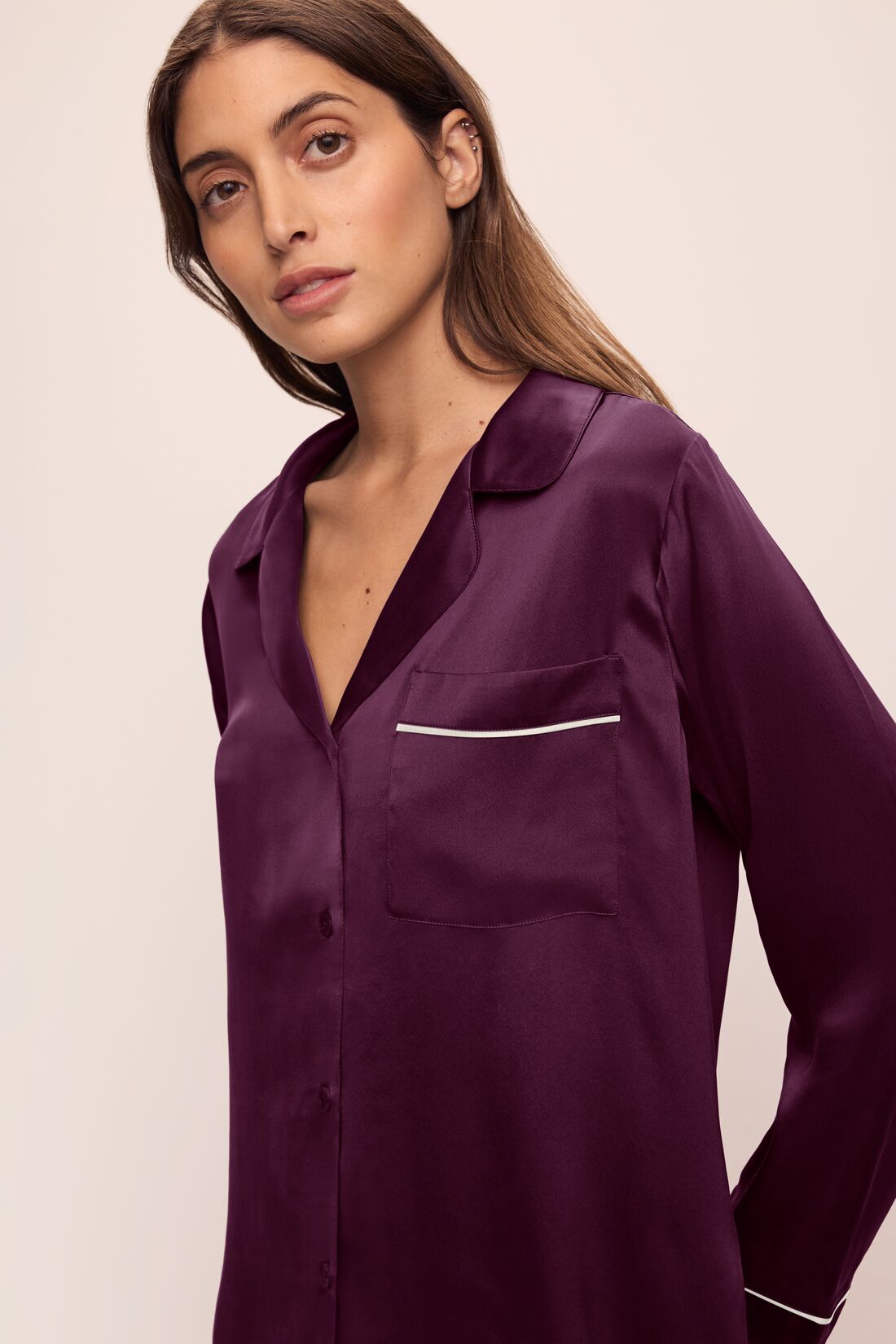 Inez Washable Silk Long PJ Set
