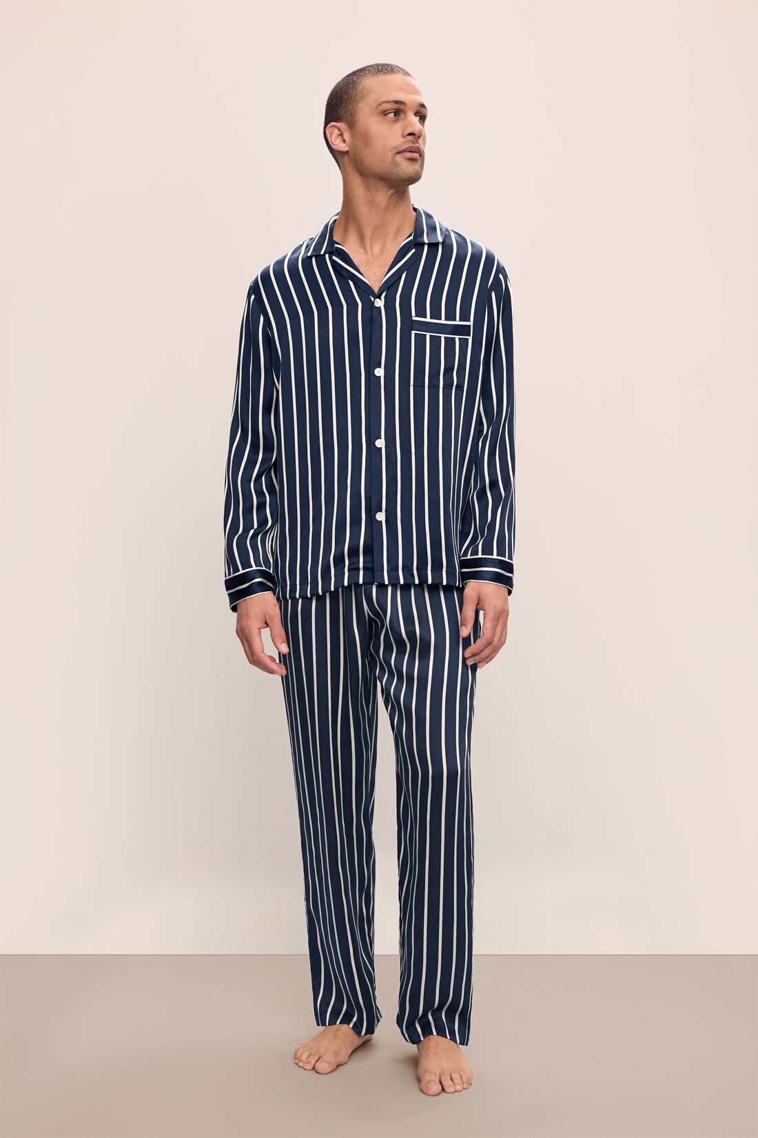 Charles Washable Silk Printed Long PJ Set