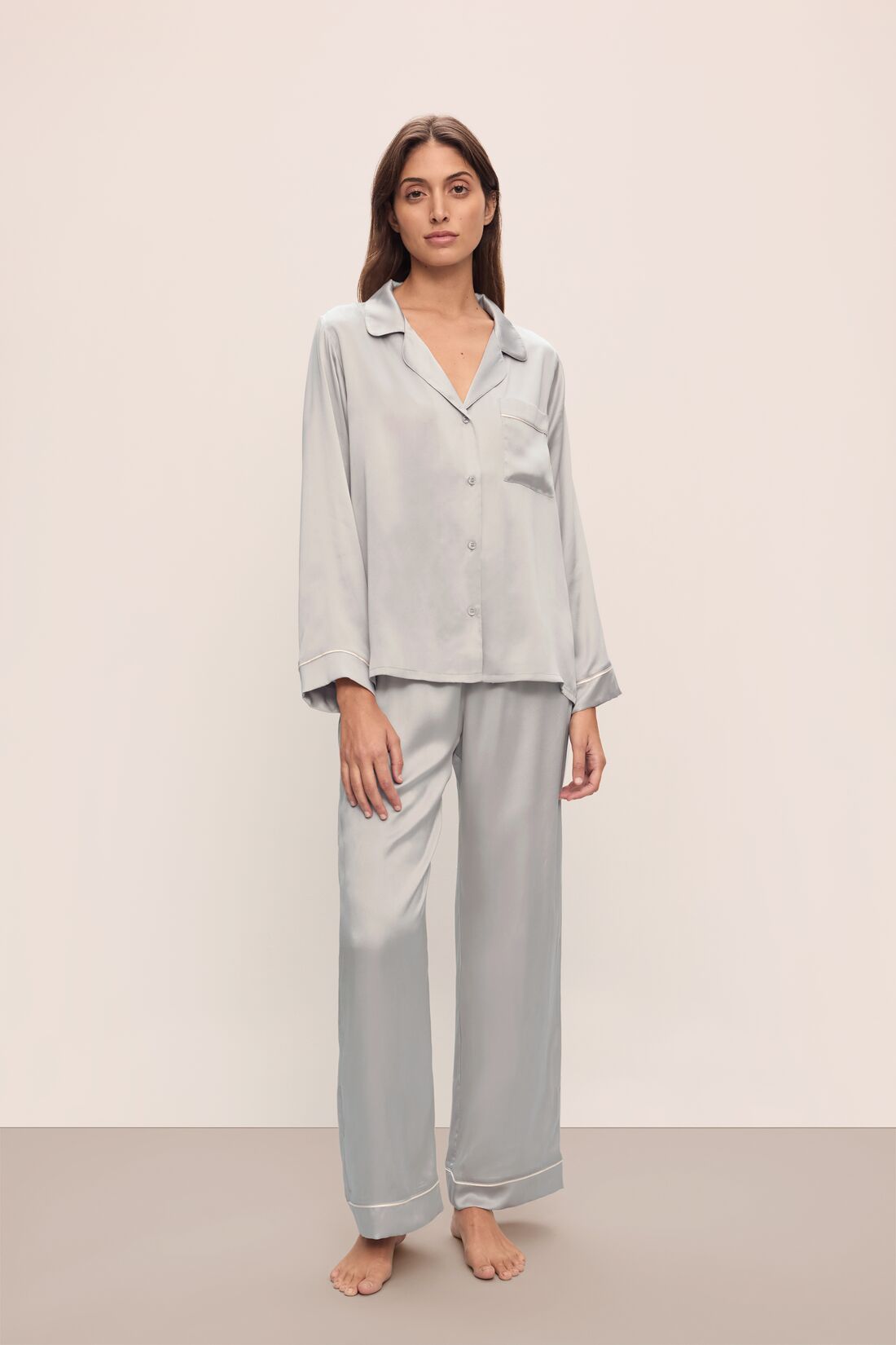 Inez Washable Silk Long PJ Set