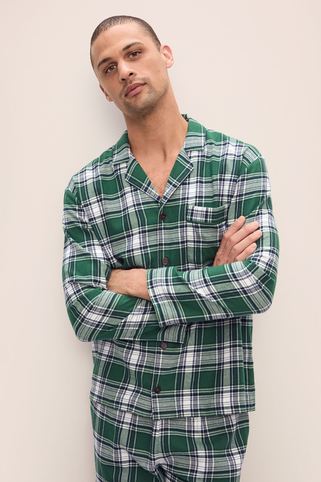 Men's Flannel Long PJ Set