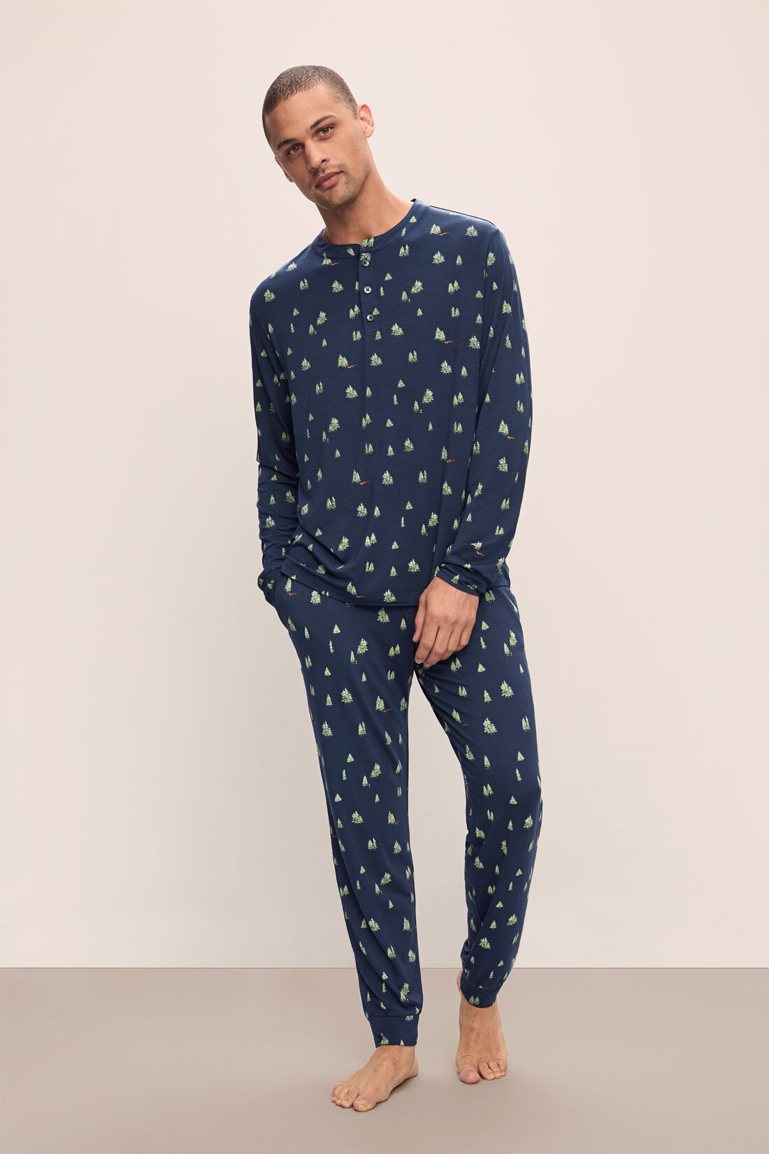 Henry Printed TENCEL™ Modal Long PJ Set