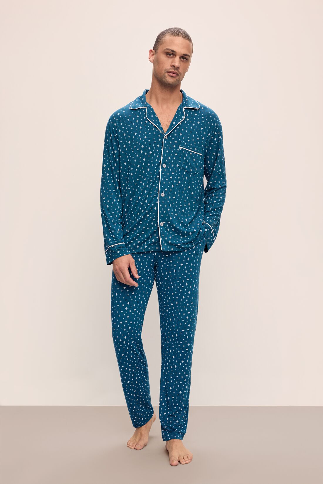 William Printed TENCEL™ Modal Long PJ Set