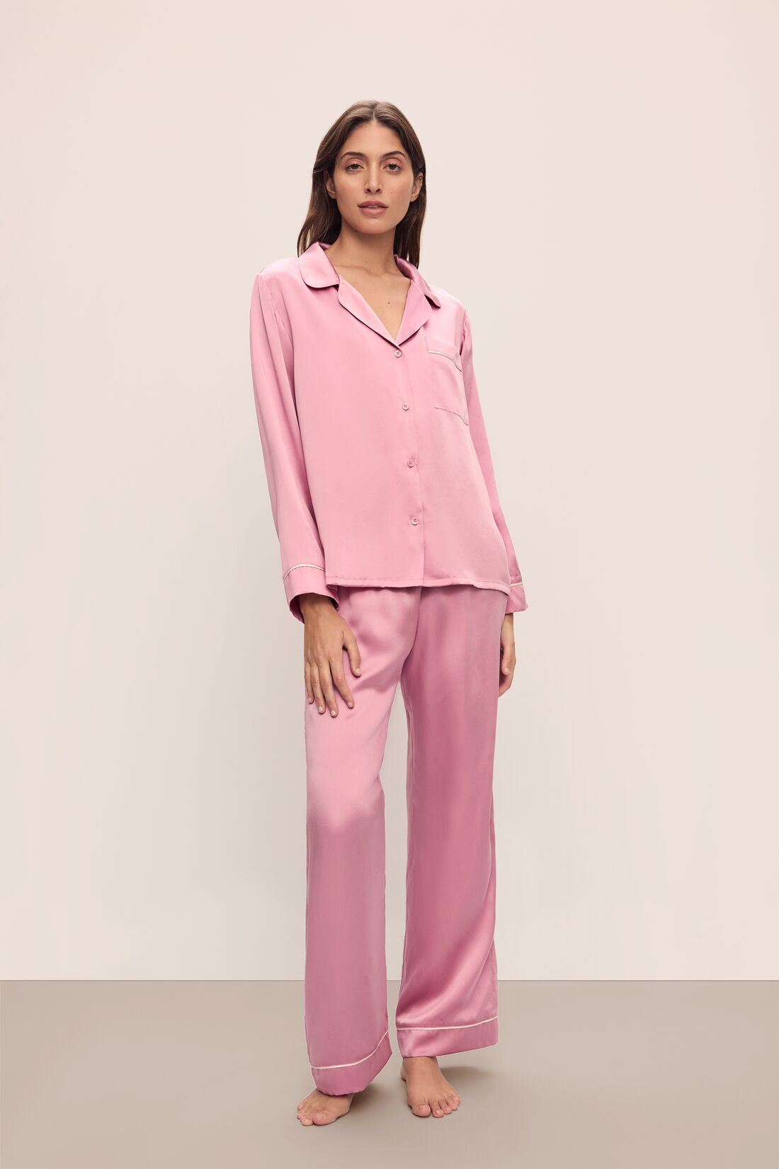 Inez Washable Silk Long PJ Set