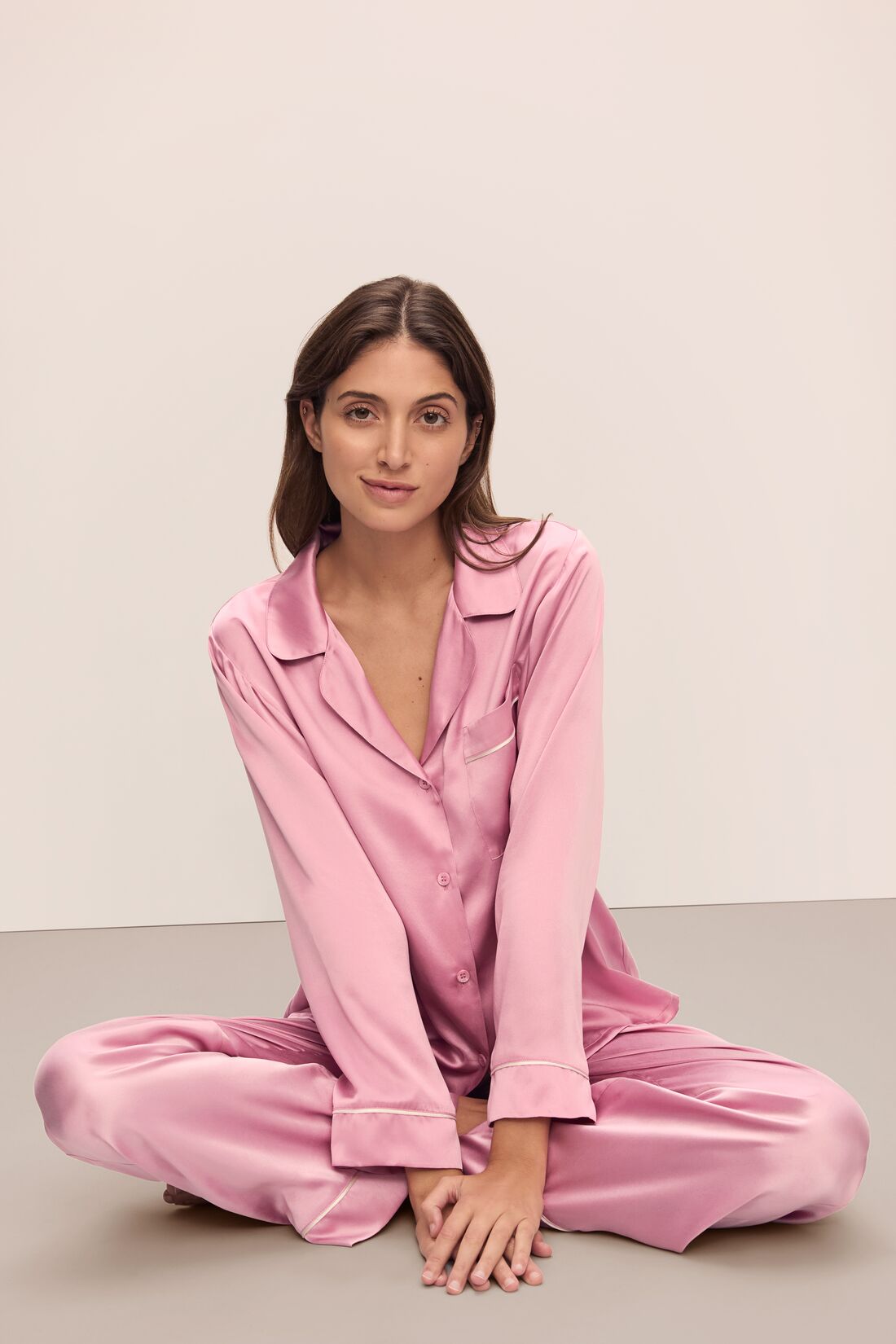 Inez Washable Silk Long PJ Set