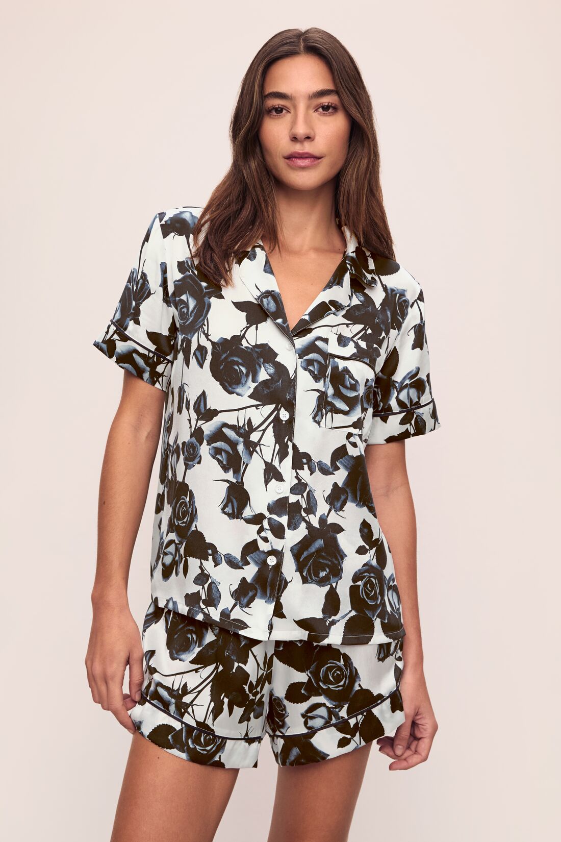 Eberjey x L'AGENCE - Inez Washable Silk Printed Short PJ Set