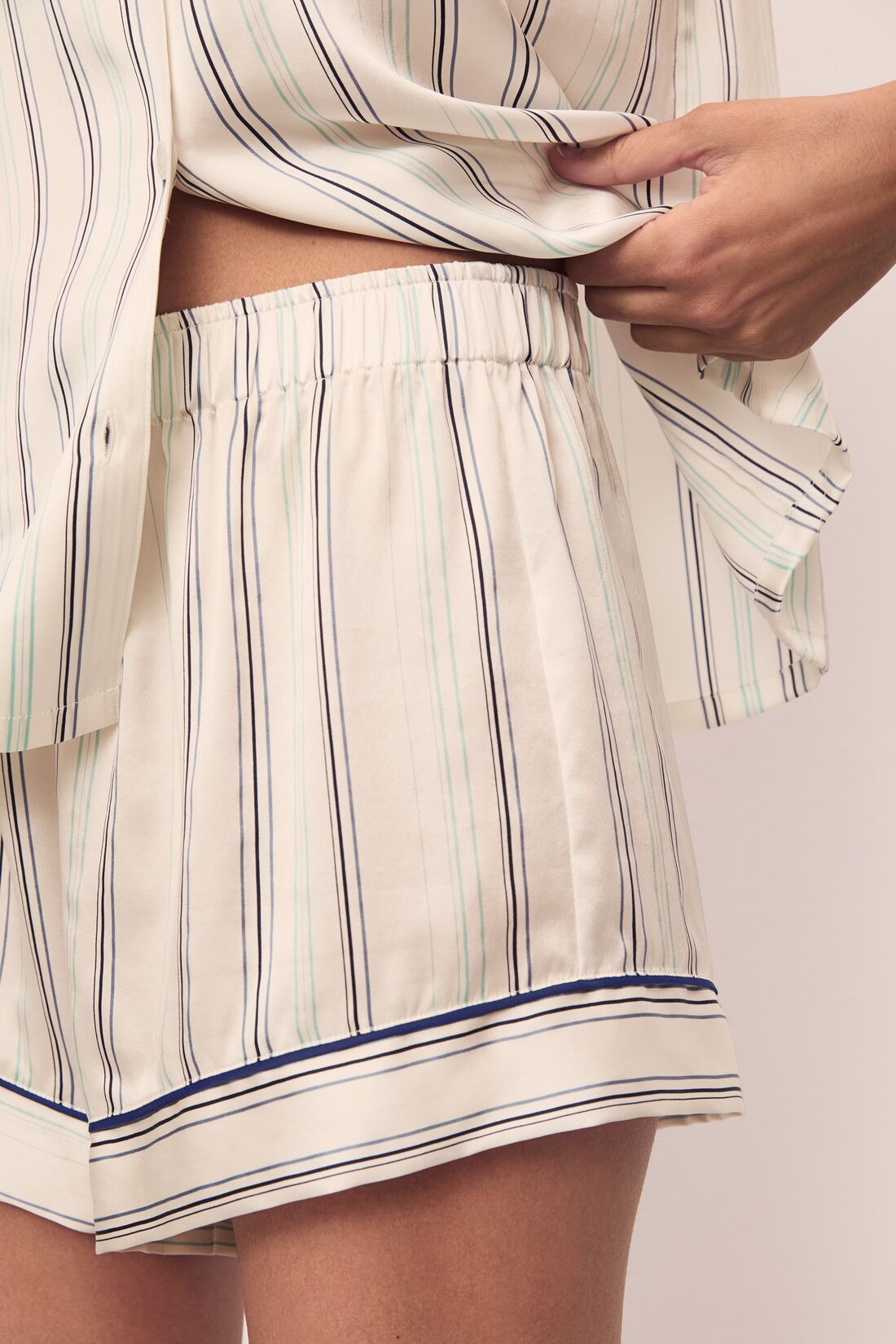 Inez Washable Silk Printed Short PJ Set