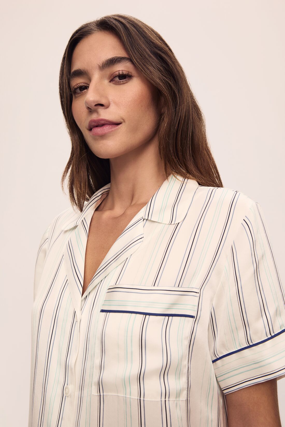 Inez Washable Silk Printed Short PJ Set