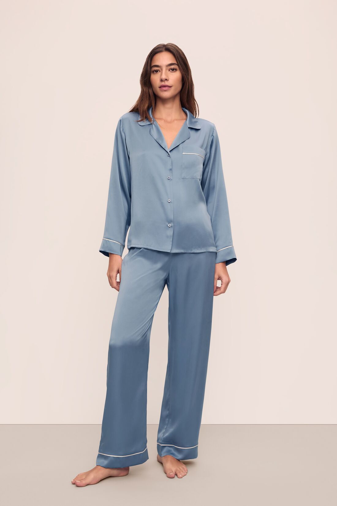 Inez Washable Silk Long PJ Set