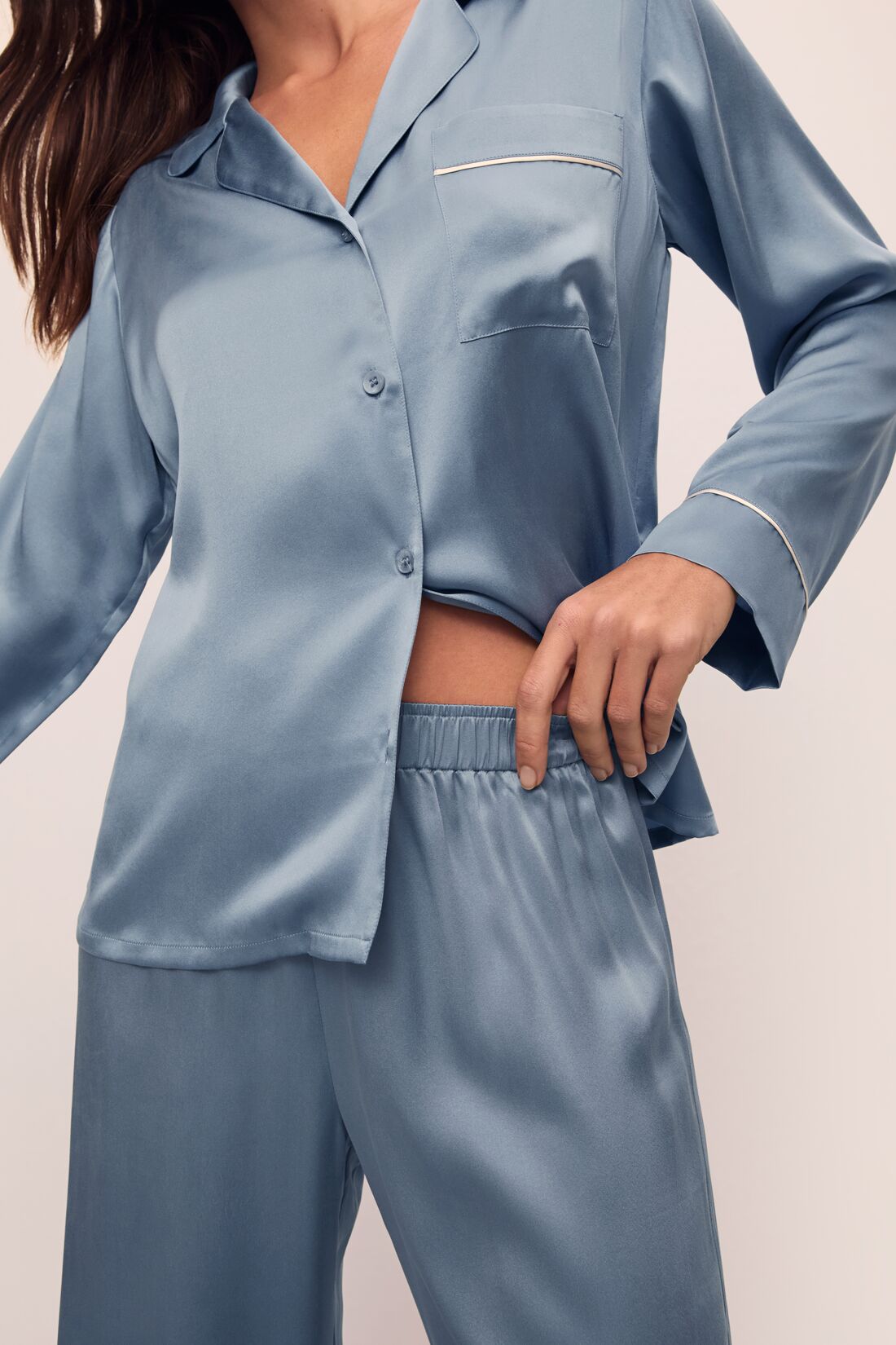 Inez Washable Silk Long PJ Set