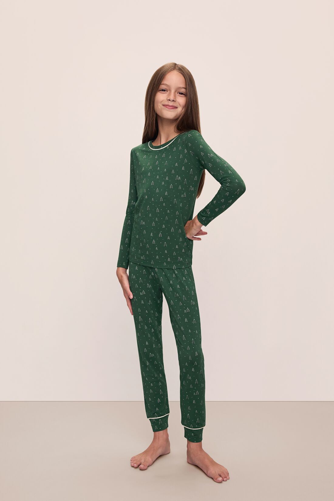 Kids Printed TENCEL™ Modal Unisex Long PJ Set