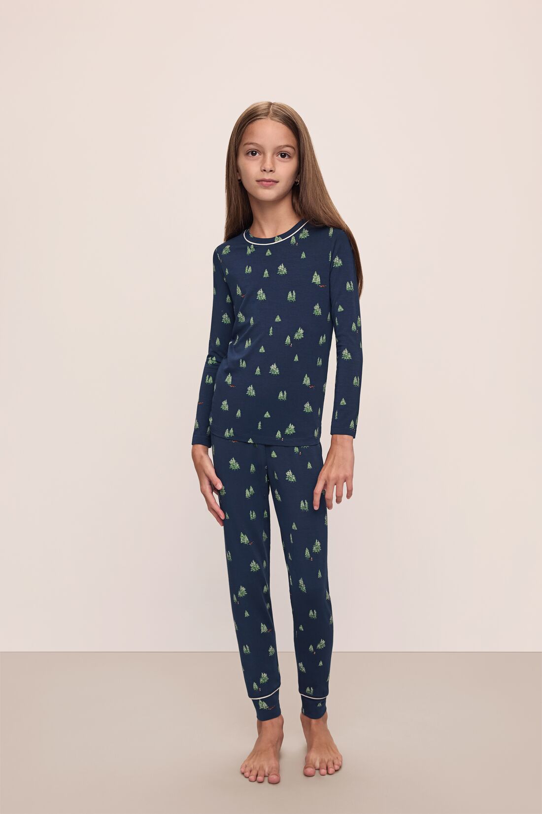 Kids Printed TENCEL™ Modal Unisex Long PJ Set