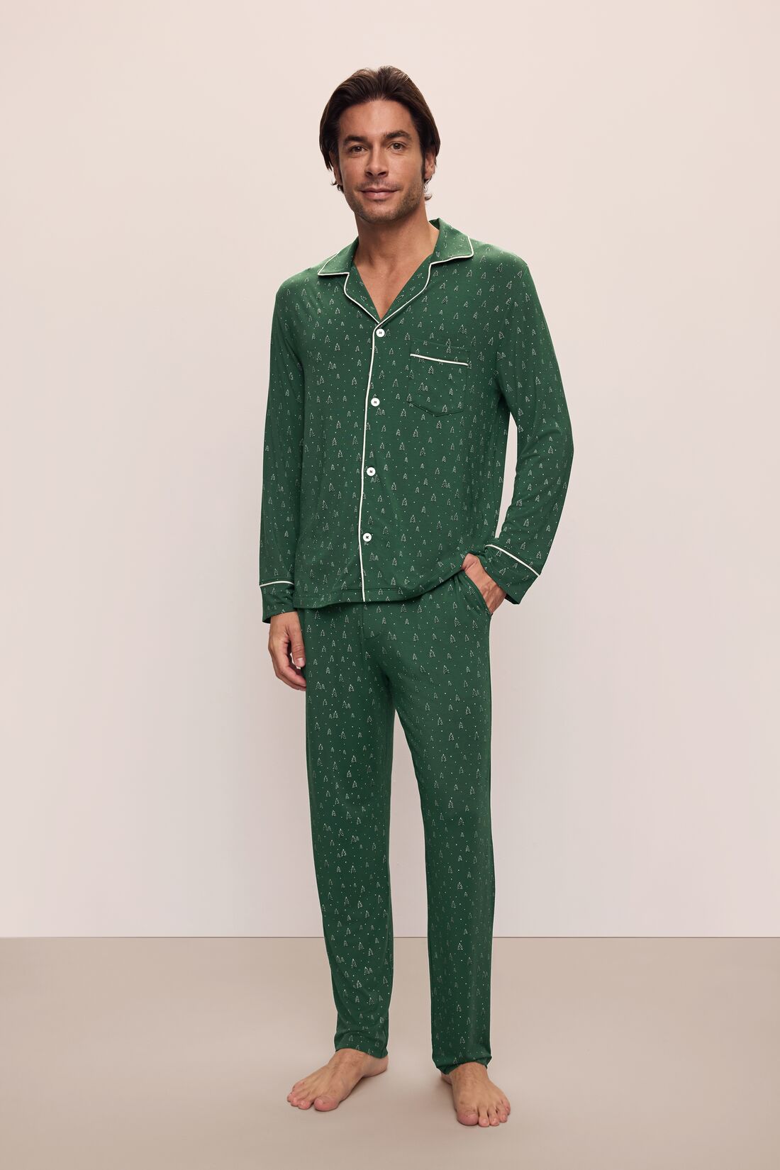 William Printed TENCEL™ Modal Long PJ Set