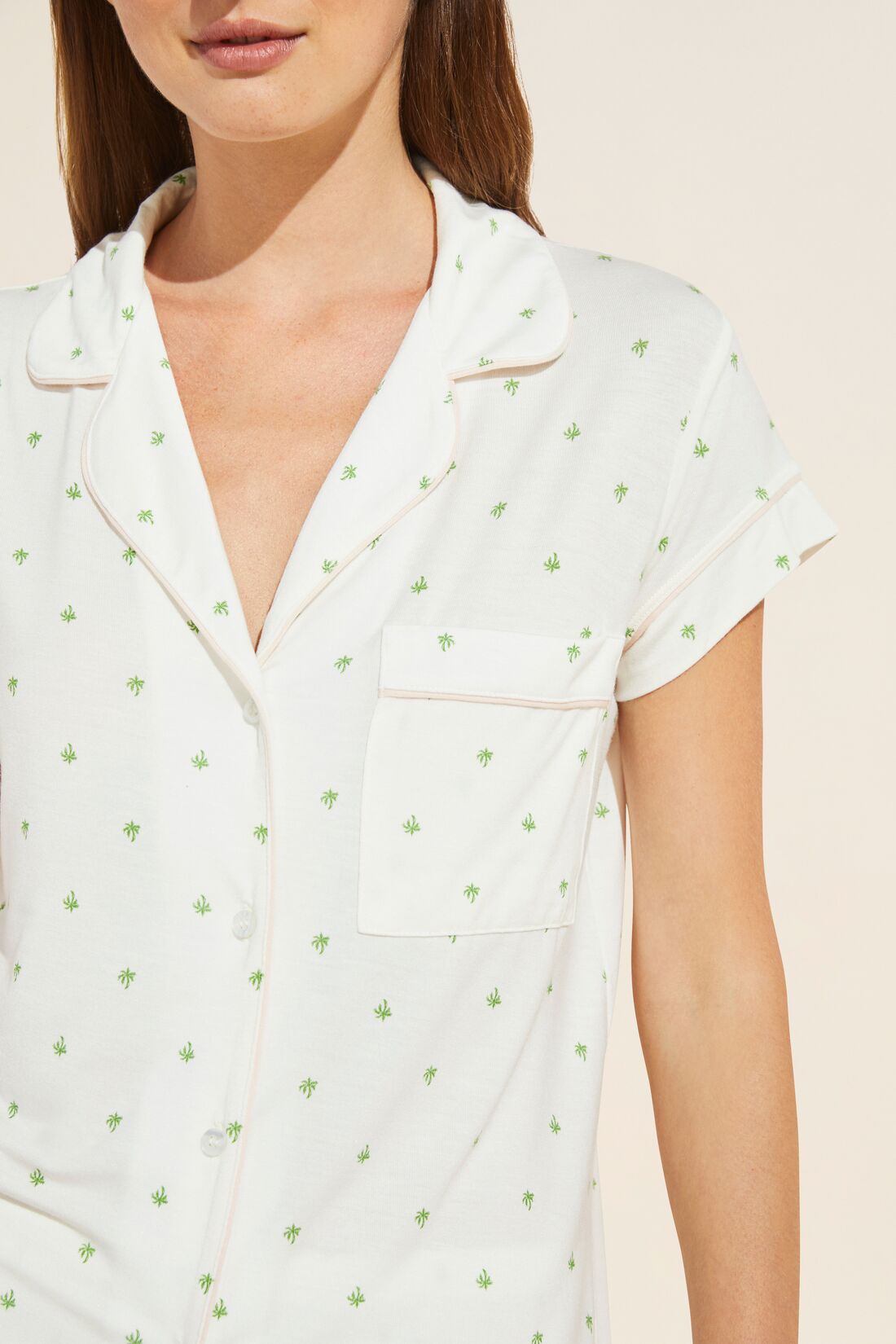 Gisele Printed TENCEL™ Modal Short Sleeve Cropped PJ Set