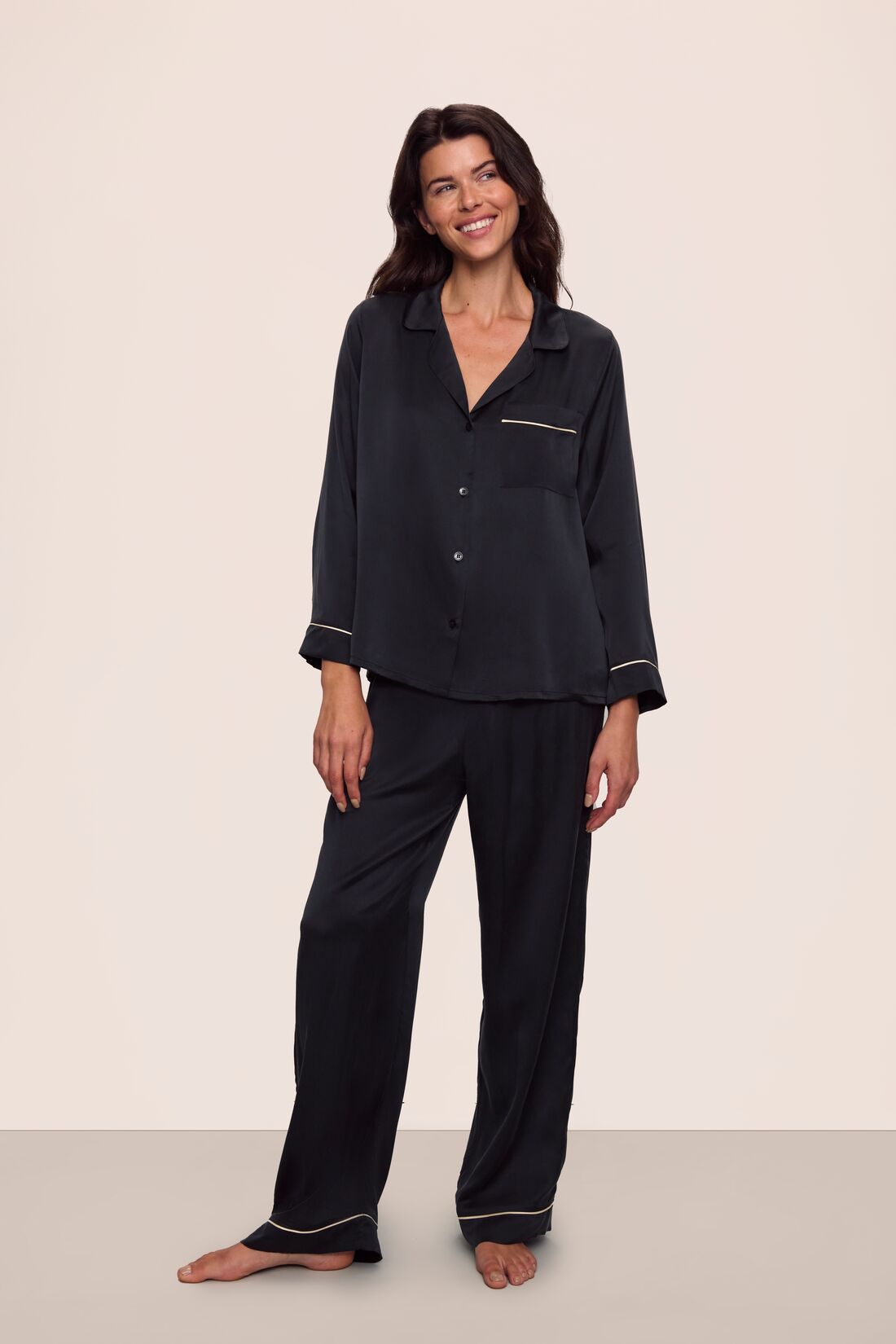 Inez Washable Silk Long PJ Set