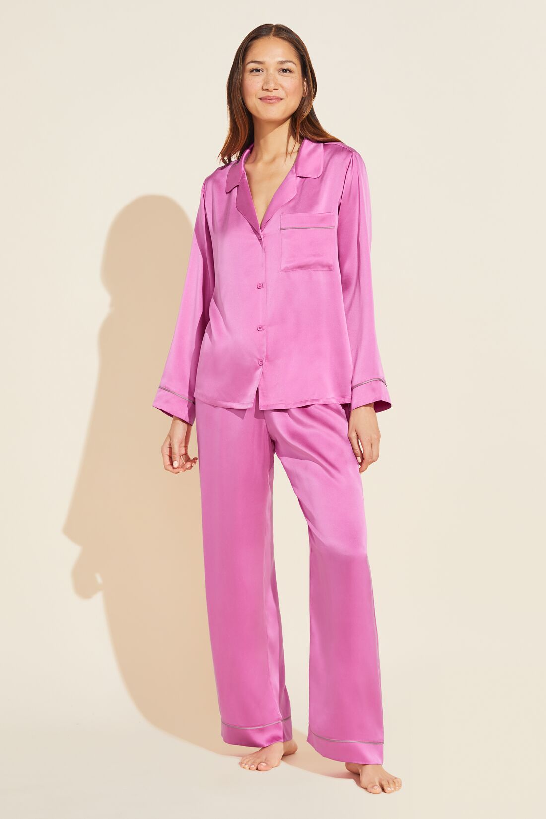 Inez Washable Silk Long PJ Set