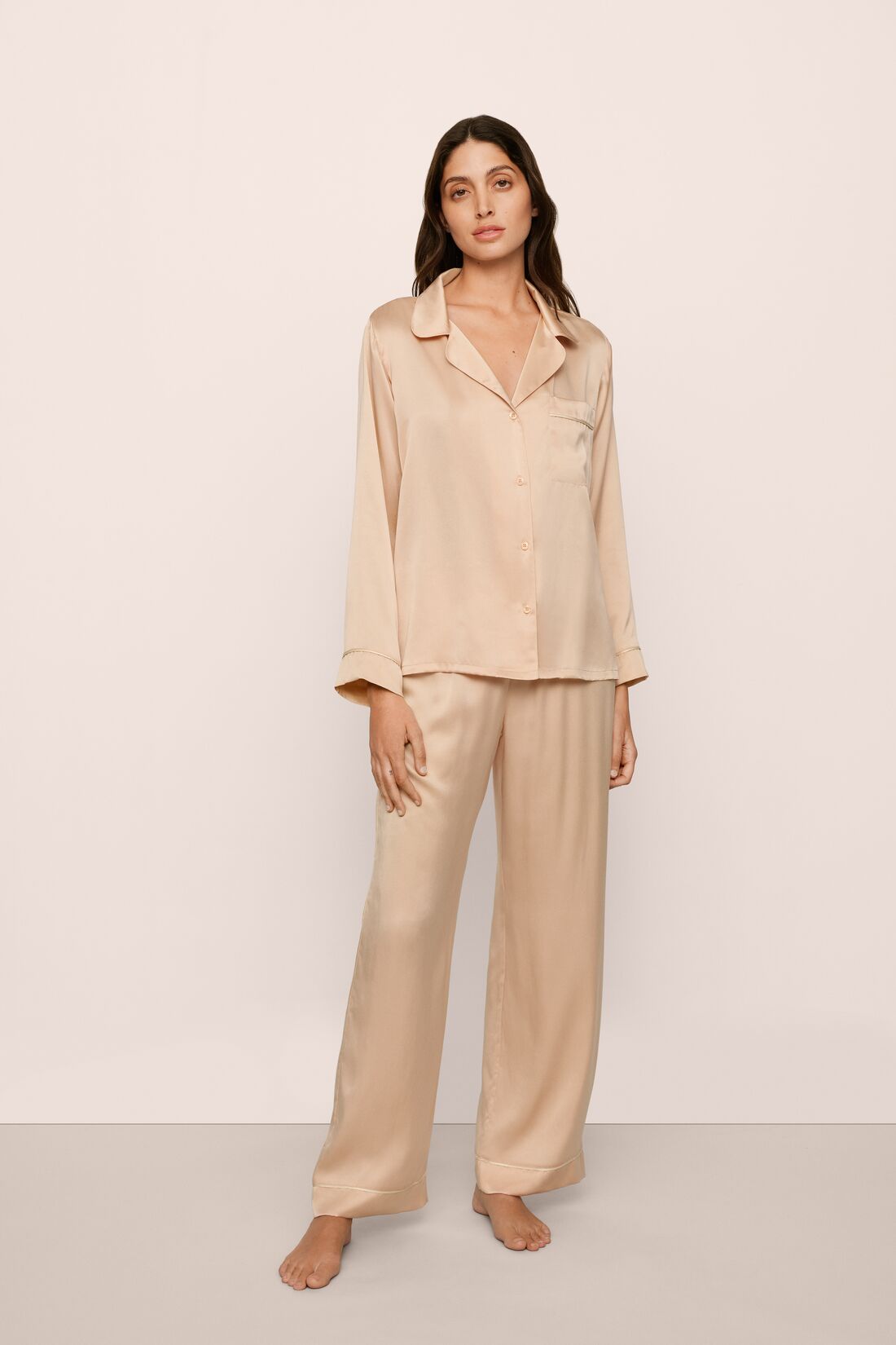 Inez Washable Silk Long PJ Set