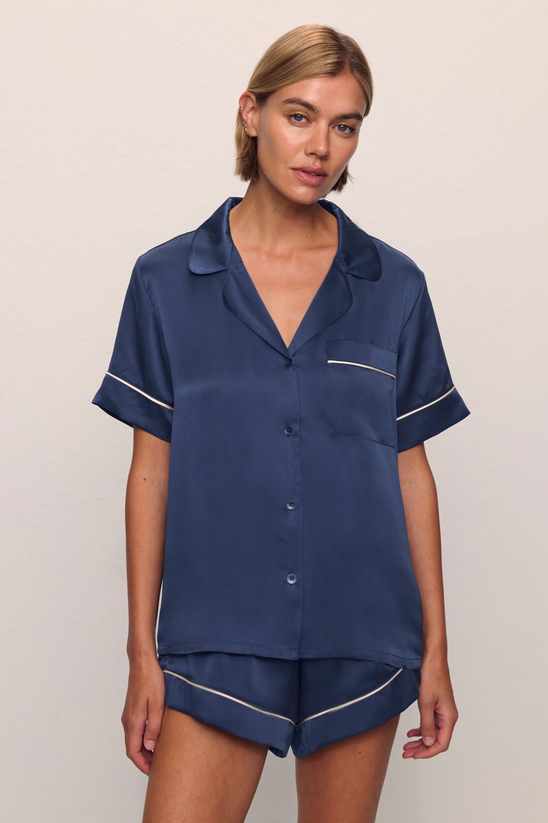 Inez Washable Silk Short PJ Set