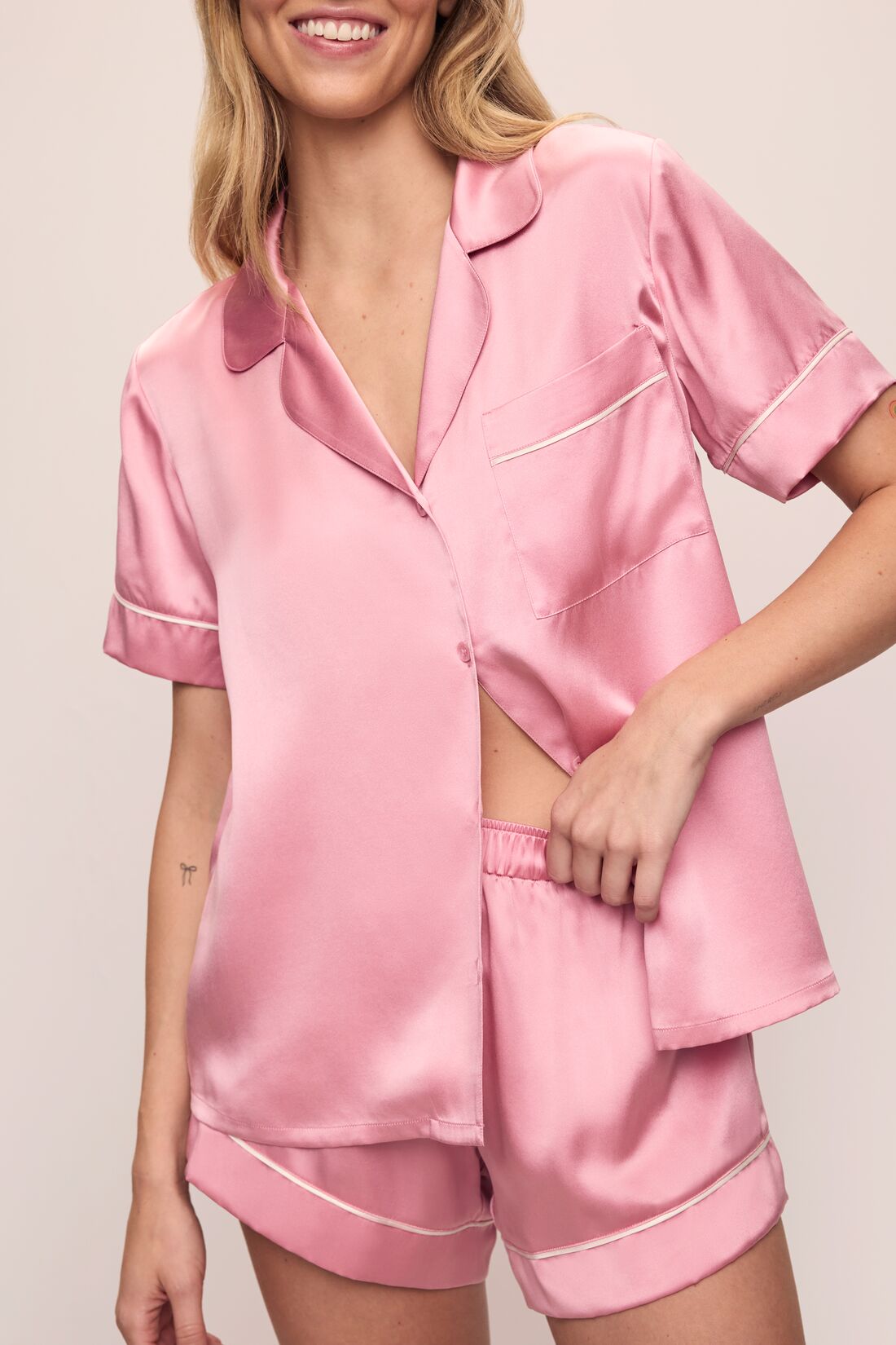 Inez Washable Silk Short PJ Set