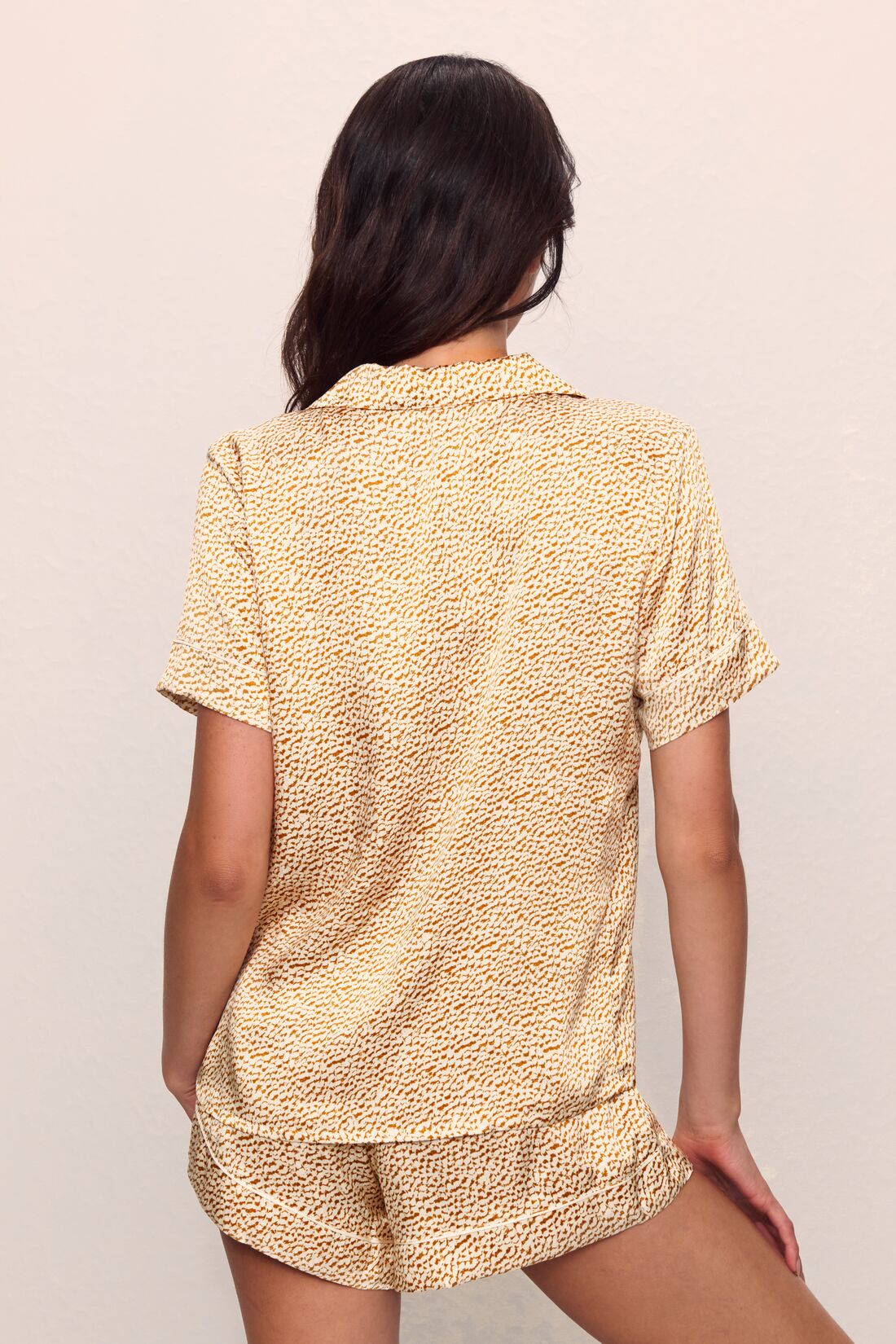 Inez Washable Silk Printed Short PJ Set