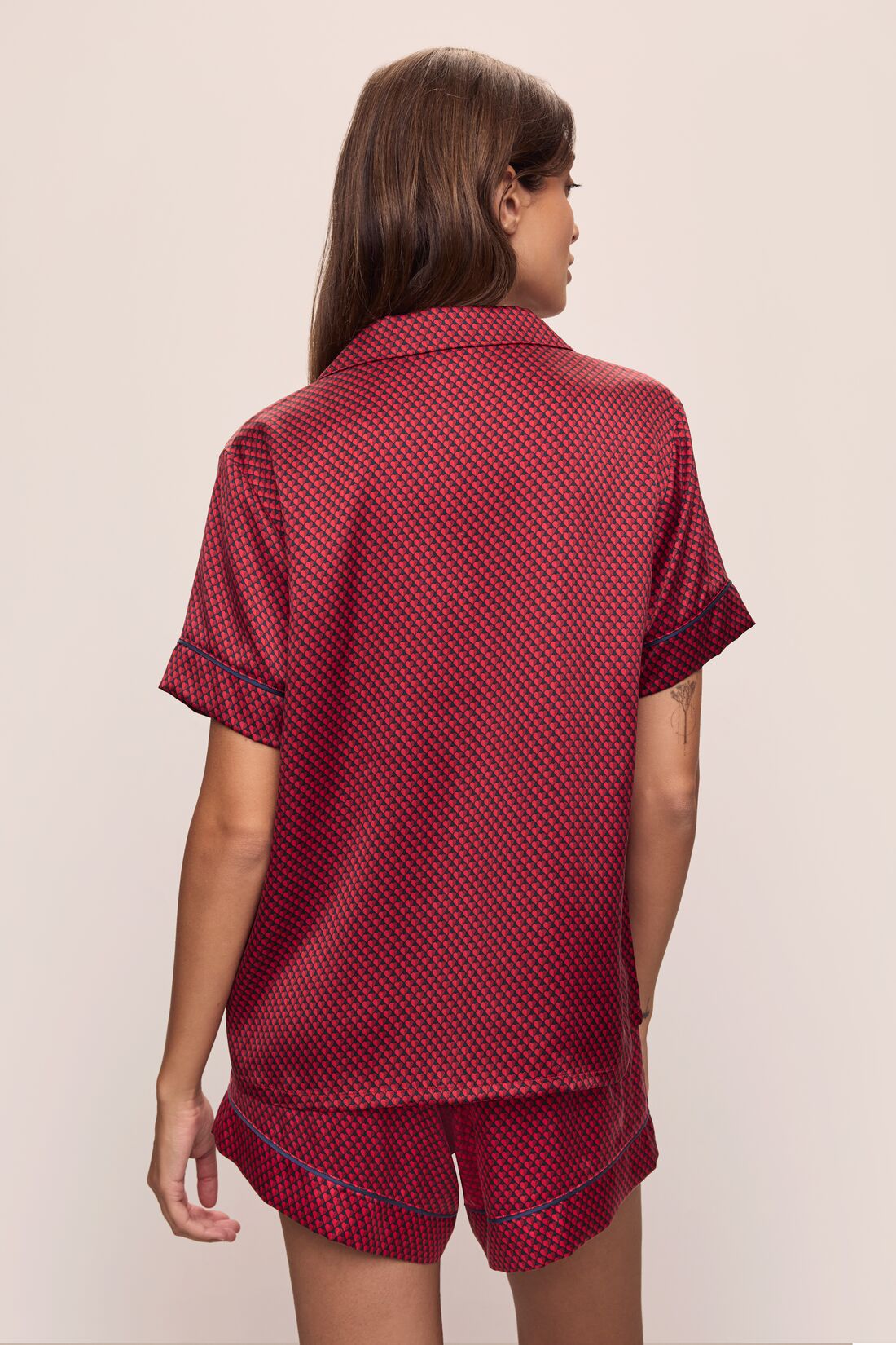 Inez Washable Silk Printed Short PJ Set