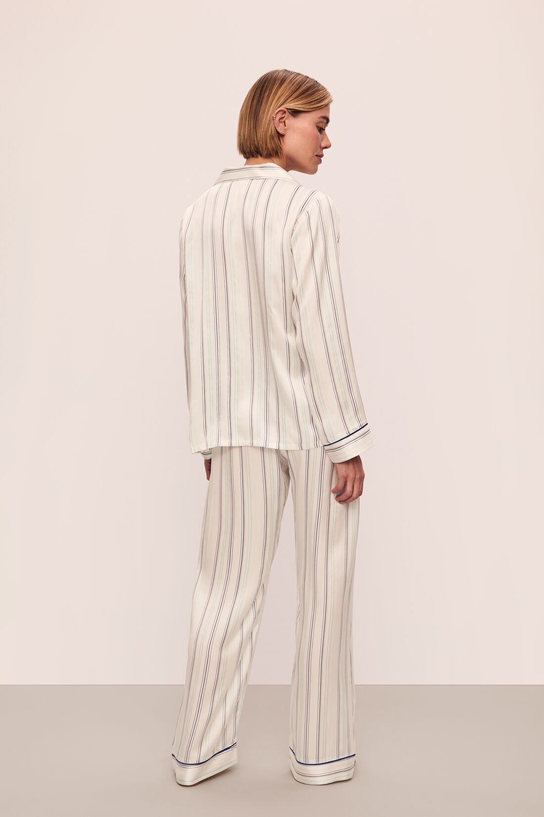 Inez Washable Silk Printed Long PJ Set