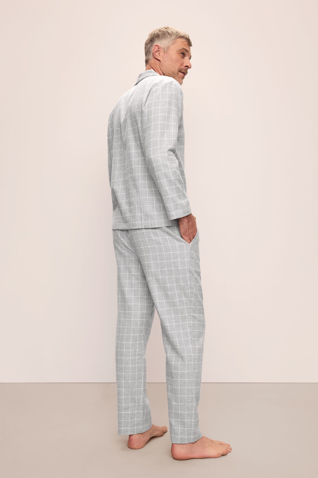 Men's Flannel Long PJ Set