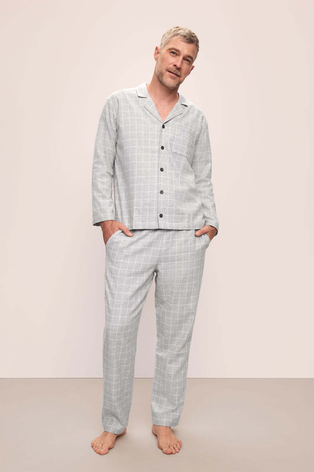 Men's Flannel Long PJ Set