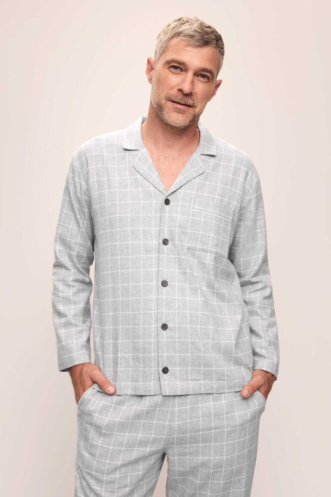 Men's Flannel Long PJ Set