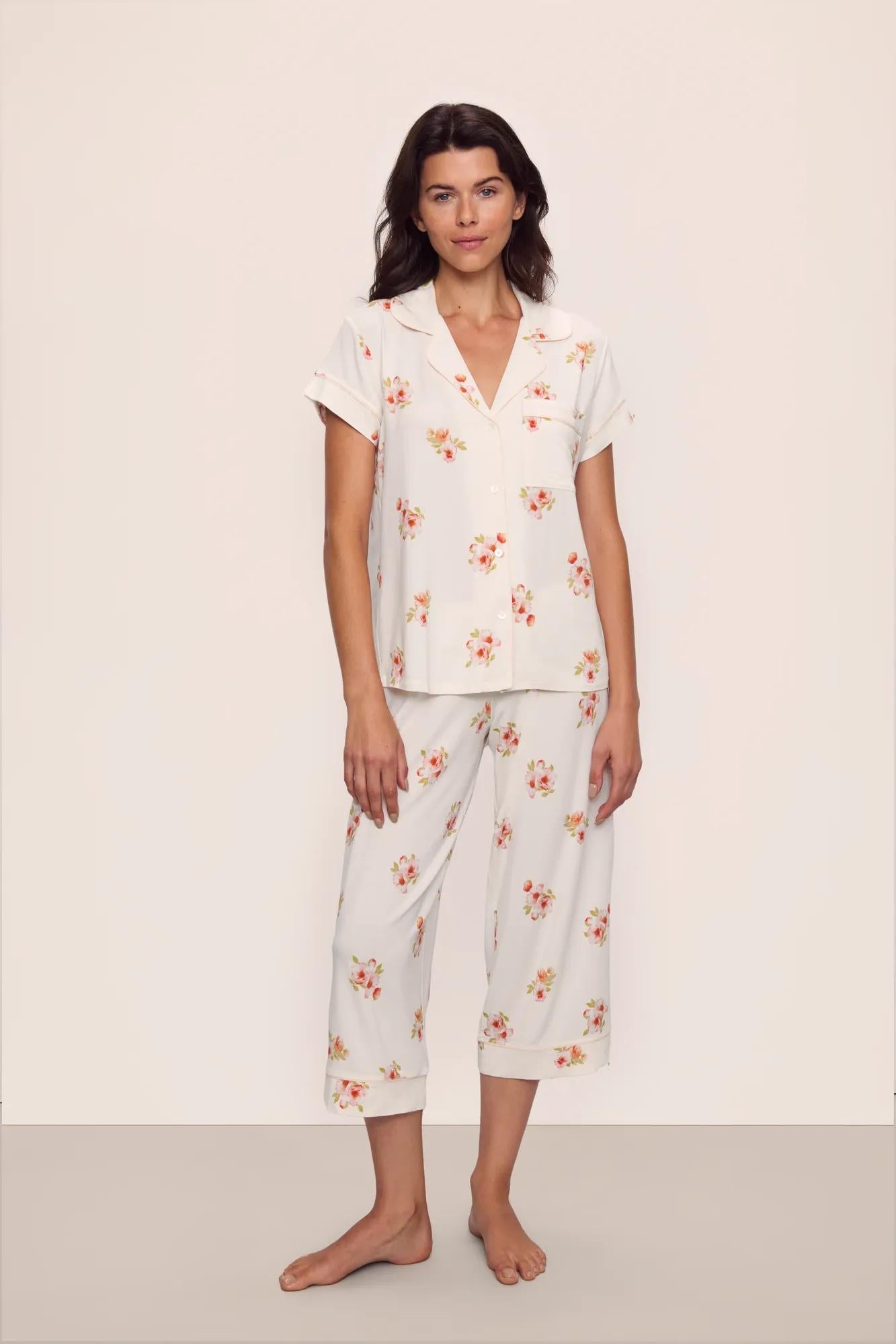 Gisele Printed TENCEL™ Modal Short Sleeve Cropped PJ Set