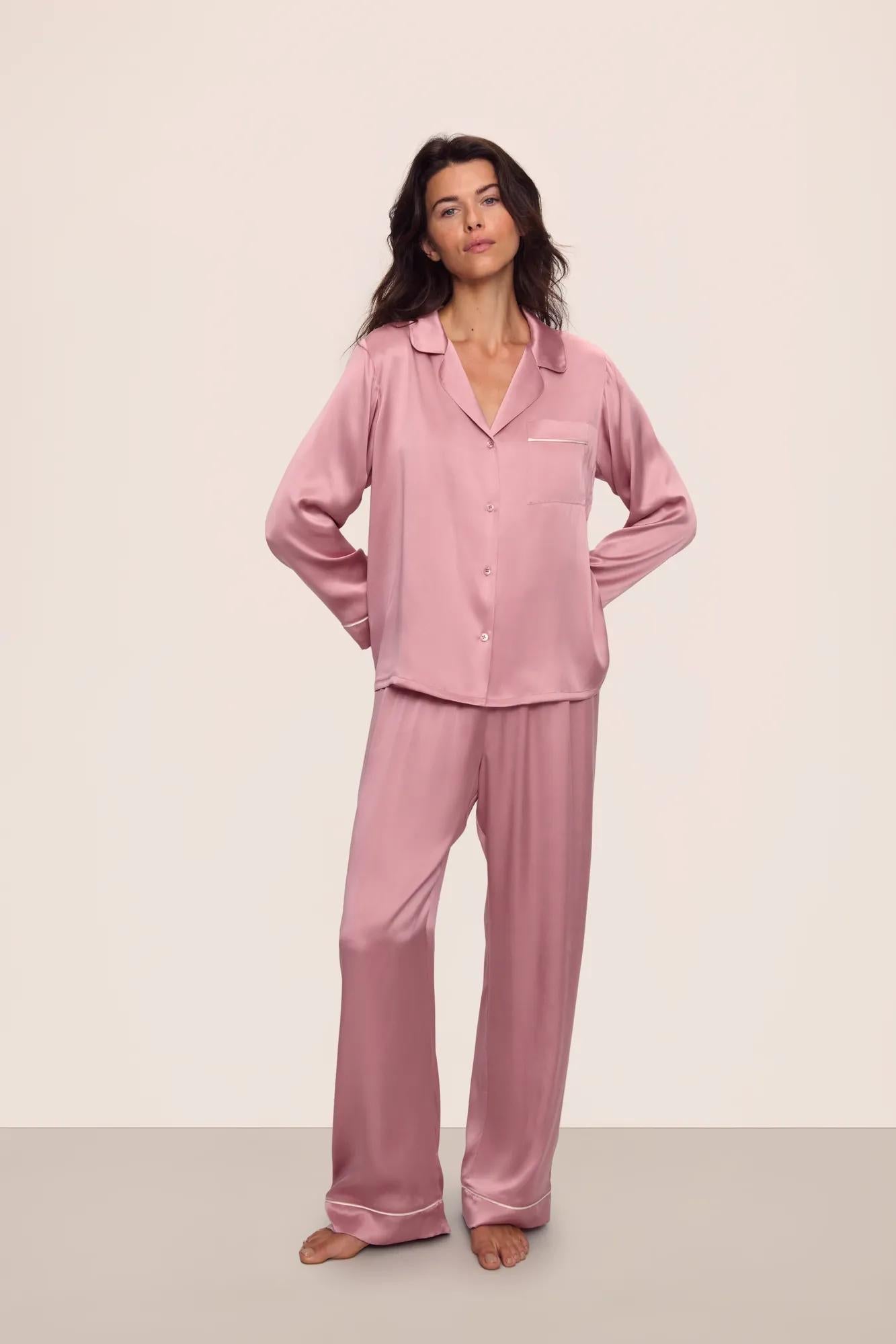 Inez Washable Silk Long PJ Set