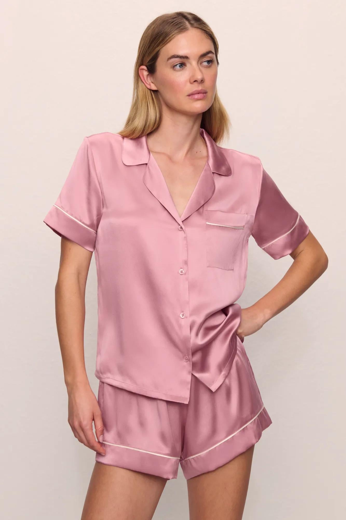 Inez Washable Silk Short PJ Set
