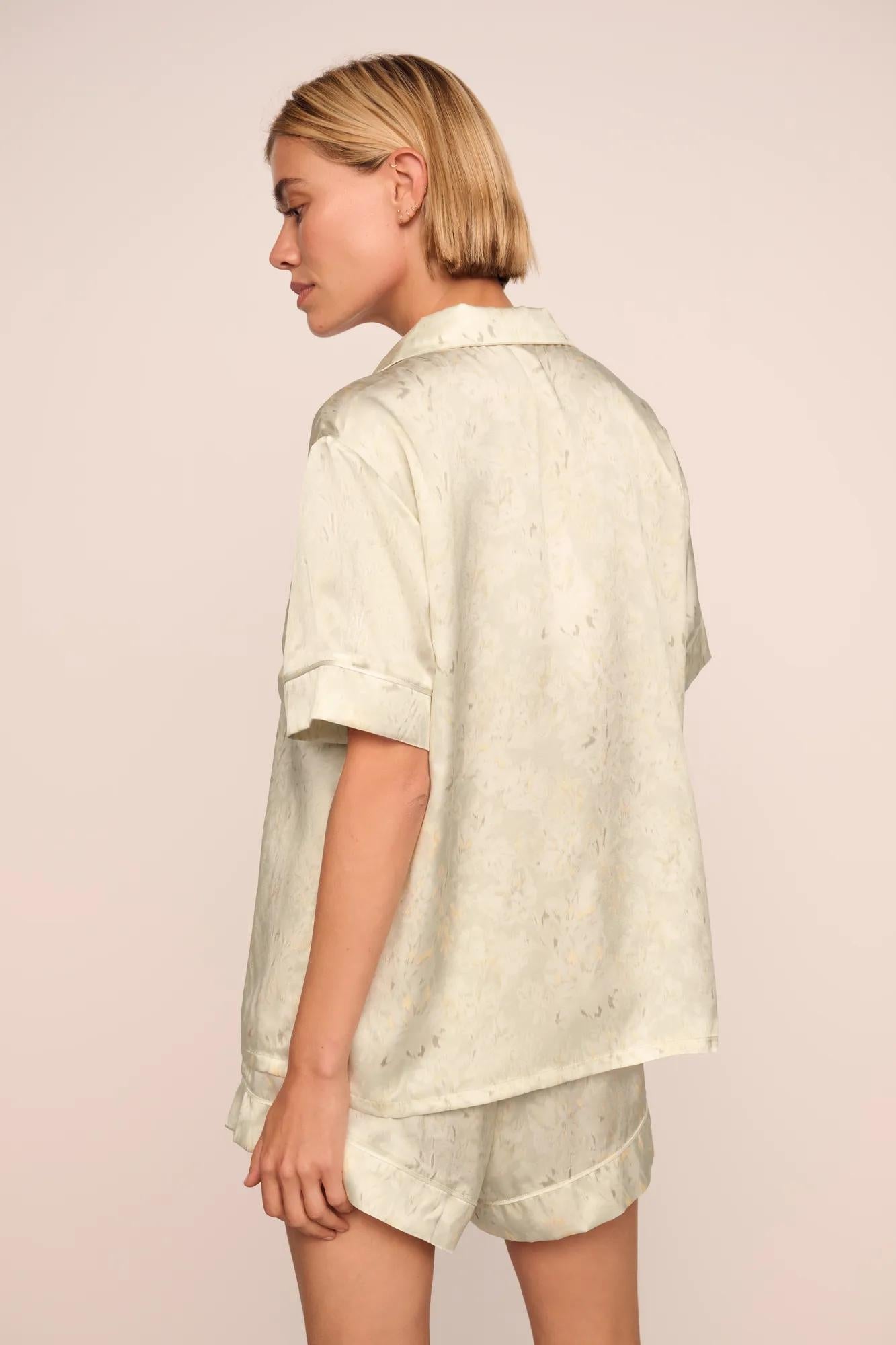 Inez Washable Silk Printed Short PJ Set