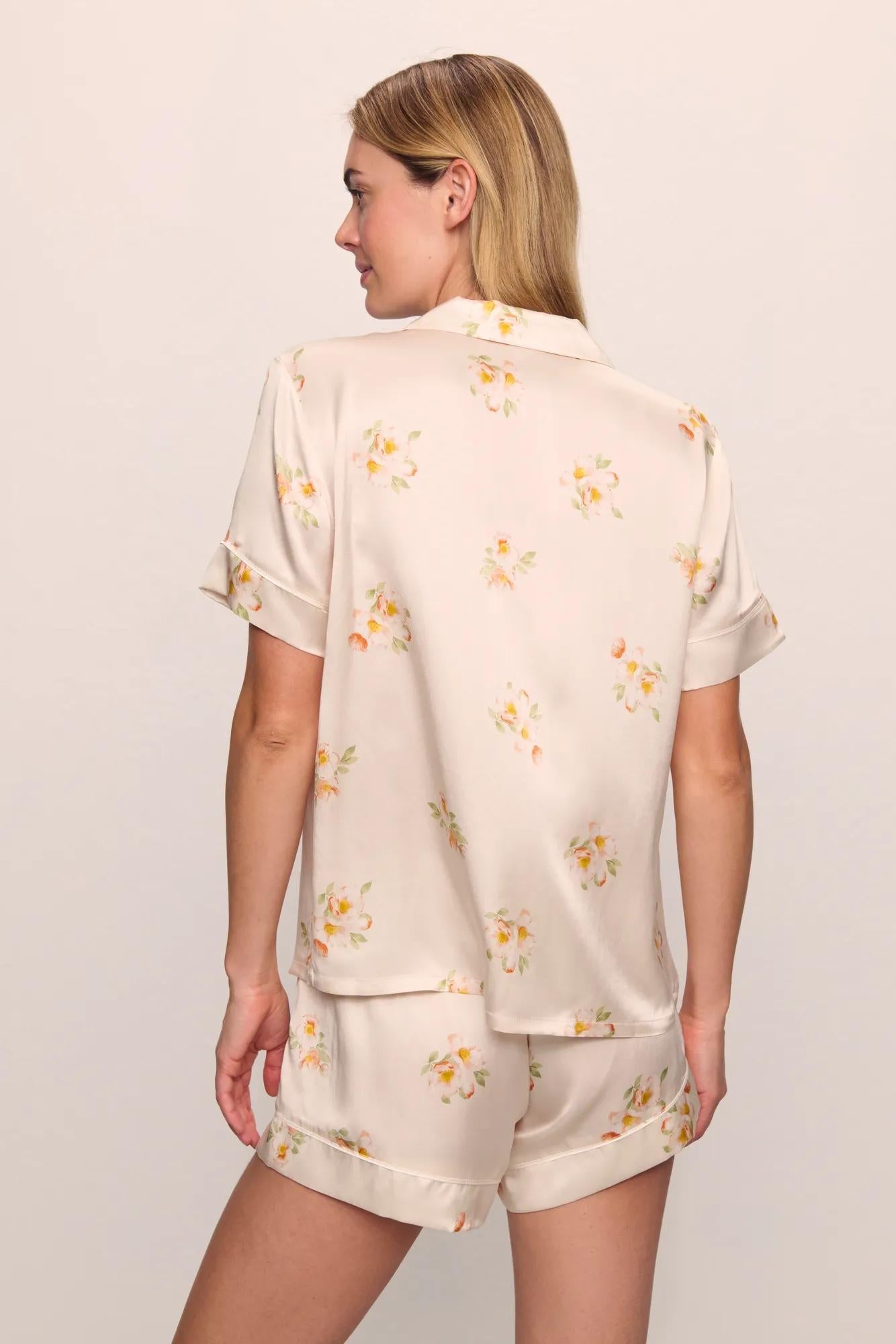Inez Washable Silk Printed Short PJ Set