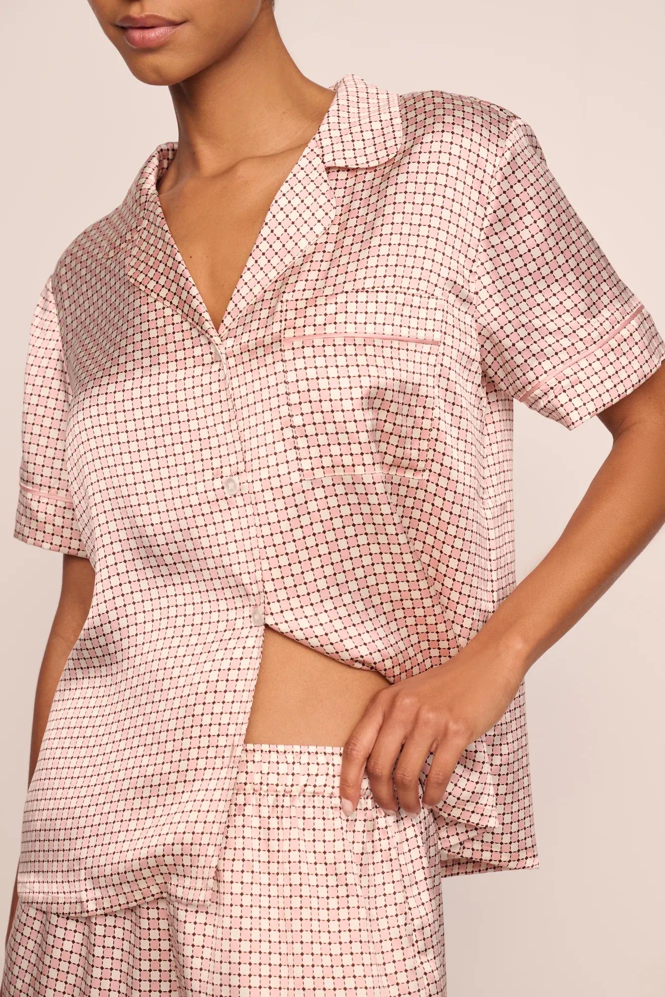 Inez Washable Silk Printed Short PJ Set