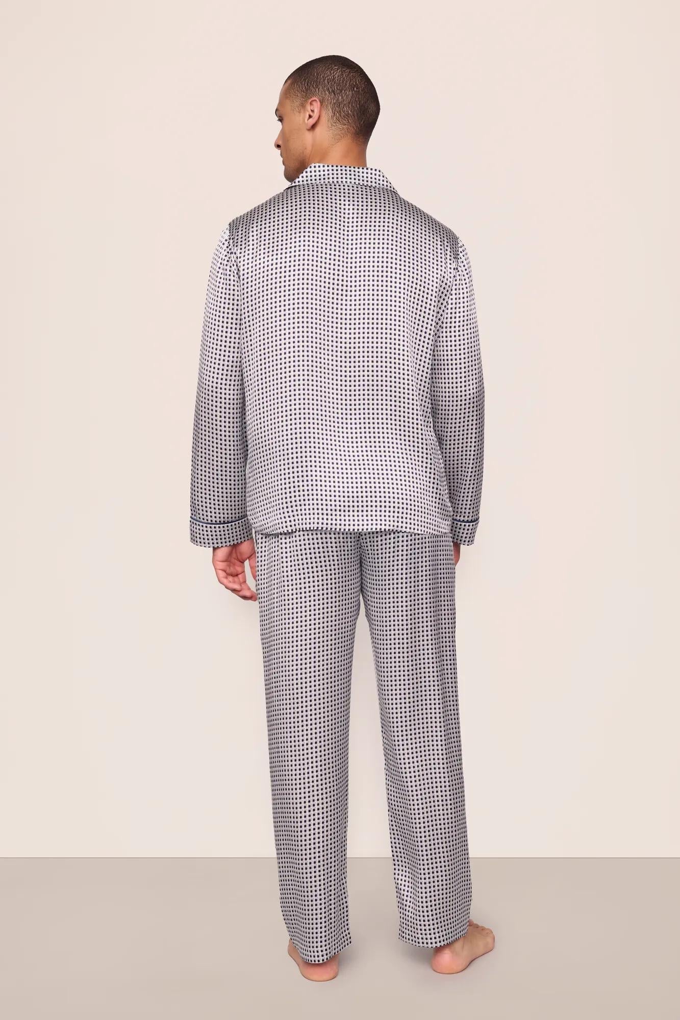 Charles Washable Silk Printed Long PJ Set