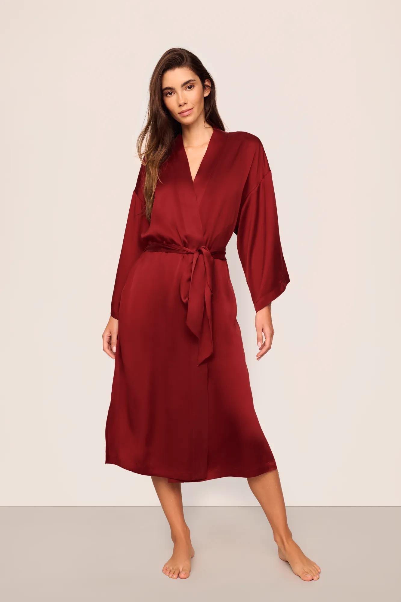 Eberjey x  Lily Aldridge - Inez Washable Silk Robe