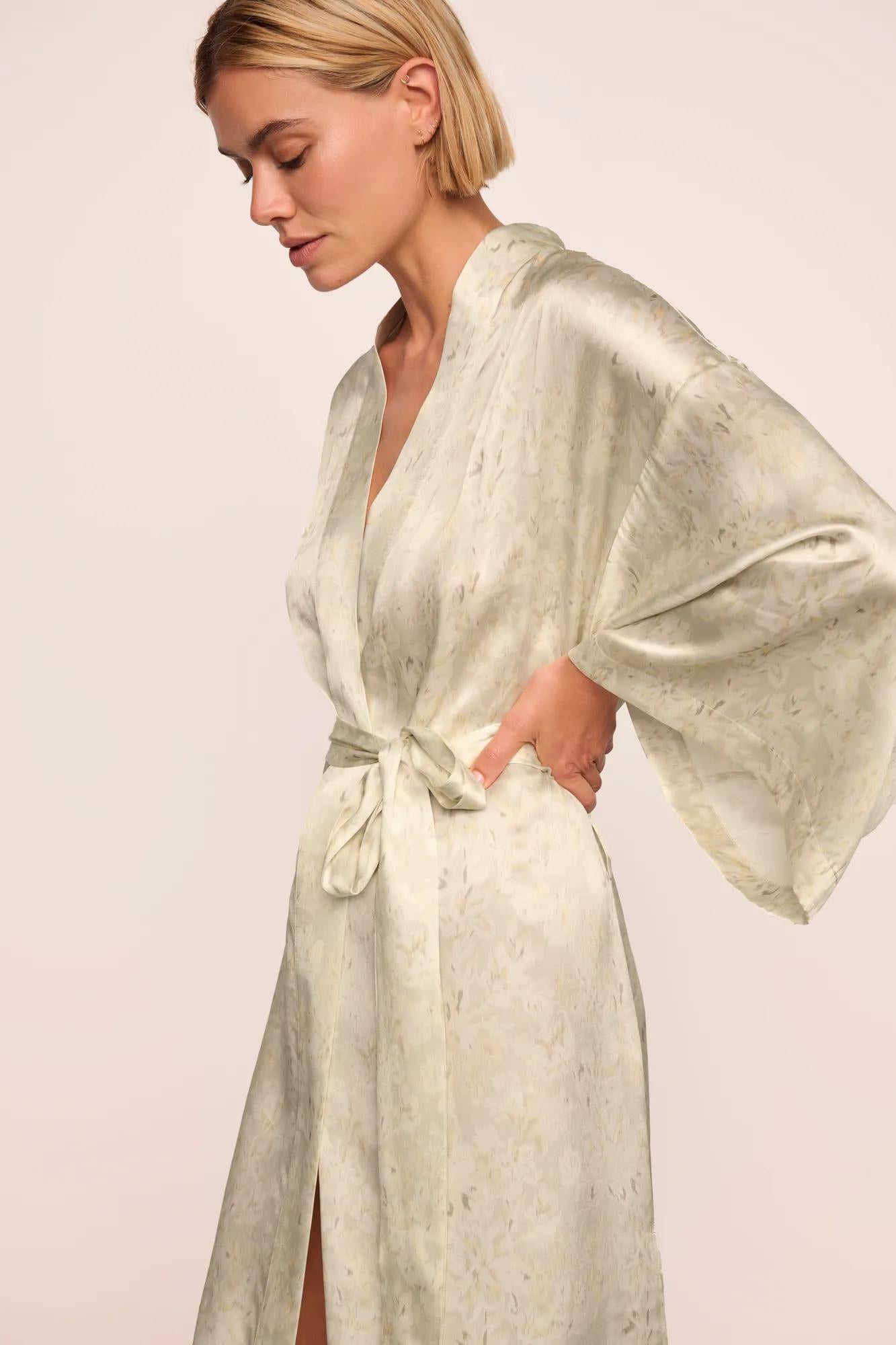 Inez Washable Silk Printed Robe